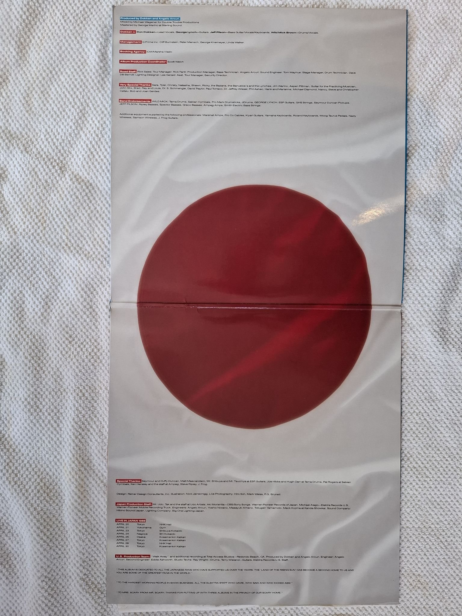 Omslagsbild för skivan DOKKEN beast from the east 2xLP -88 Elektra EKT 55