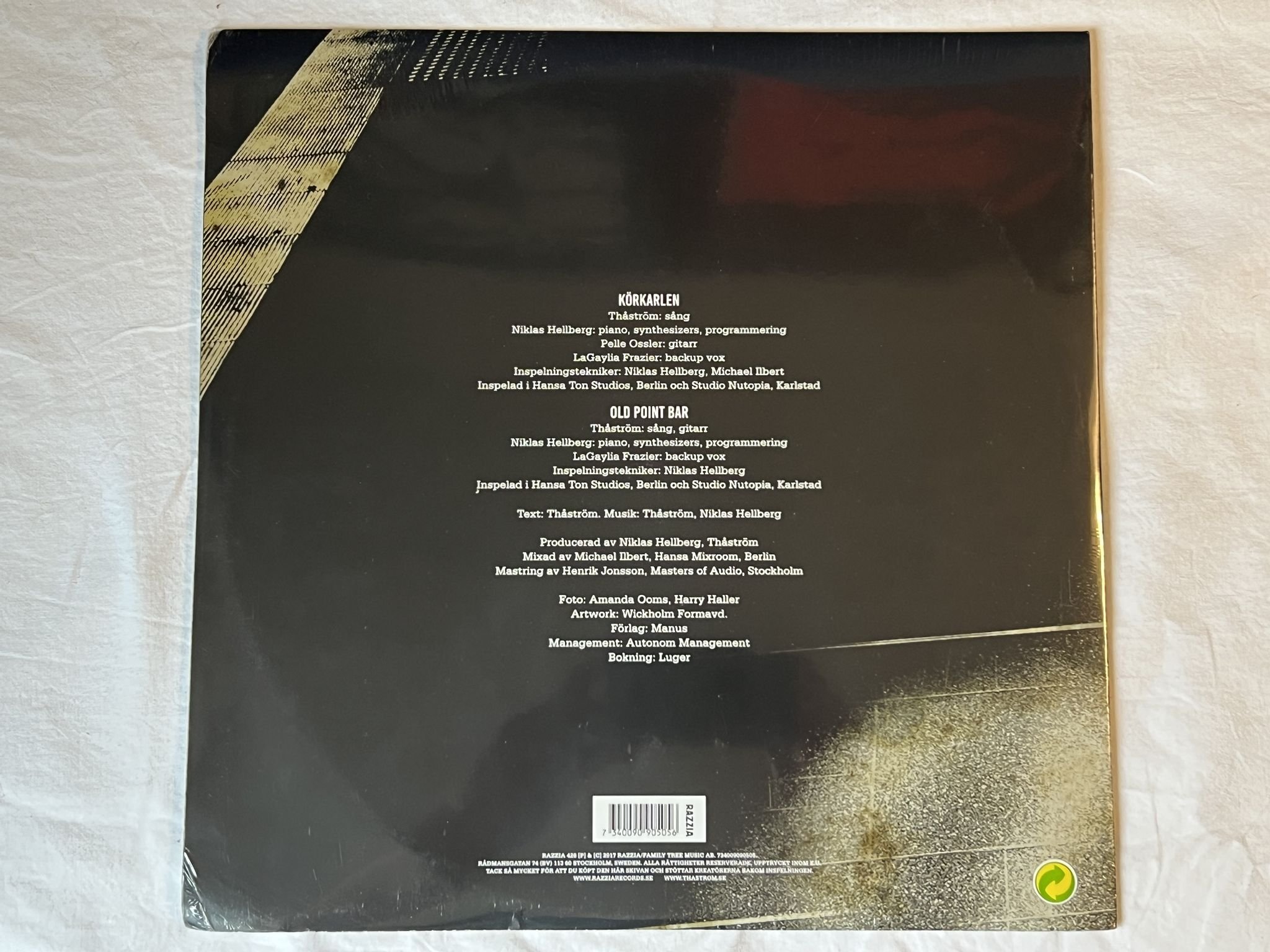 Omslagsbild för skivan THÅSTRÖM körkarlen / old point bar LP -2017 734009090505 RAZZIA