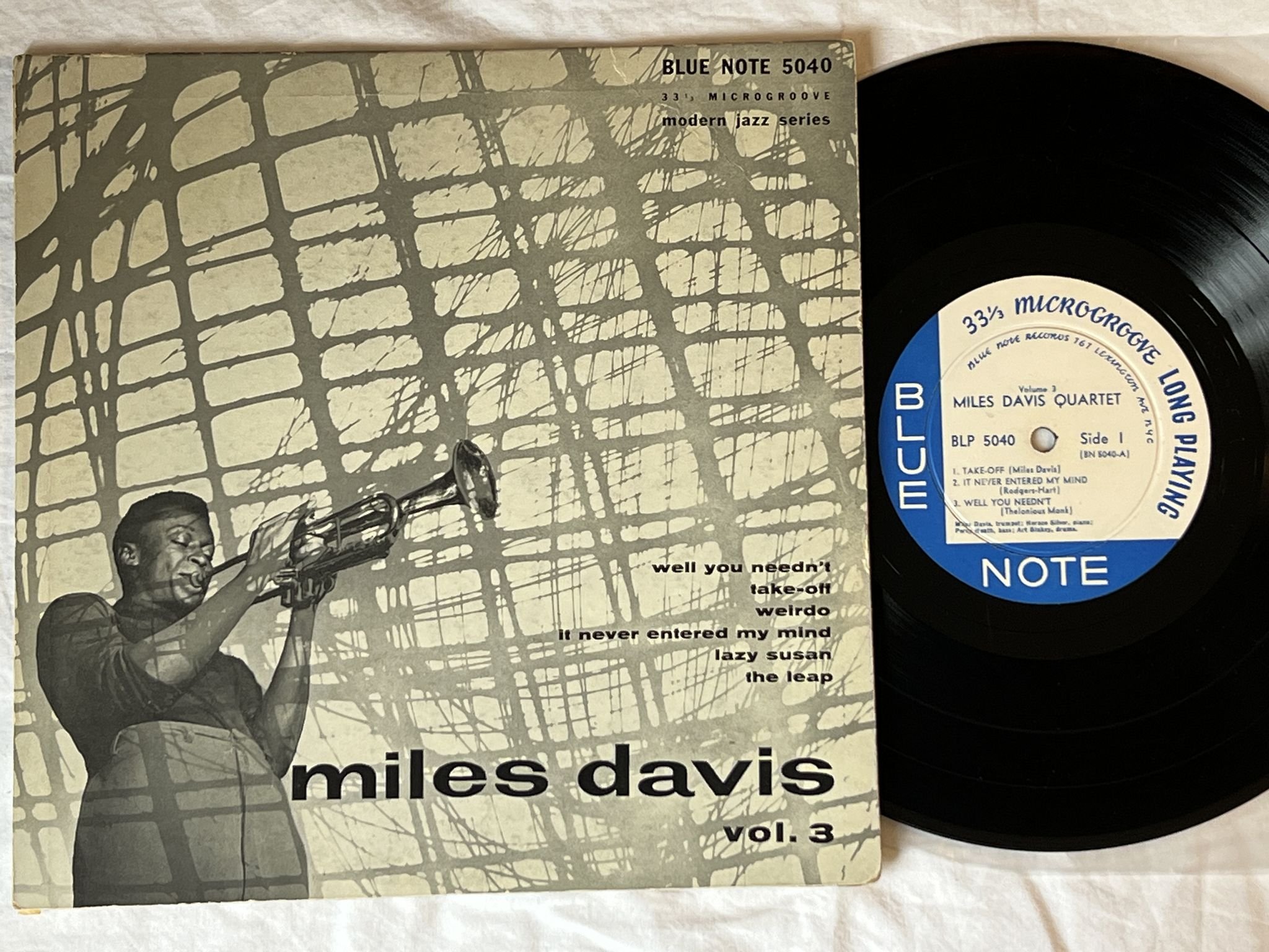 Omslagsbild för skivan MILES DAVIS Vol. 3 10" LP BLP 5040 Blue note