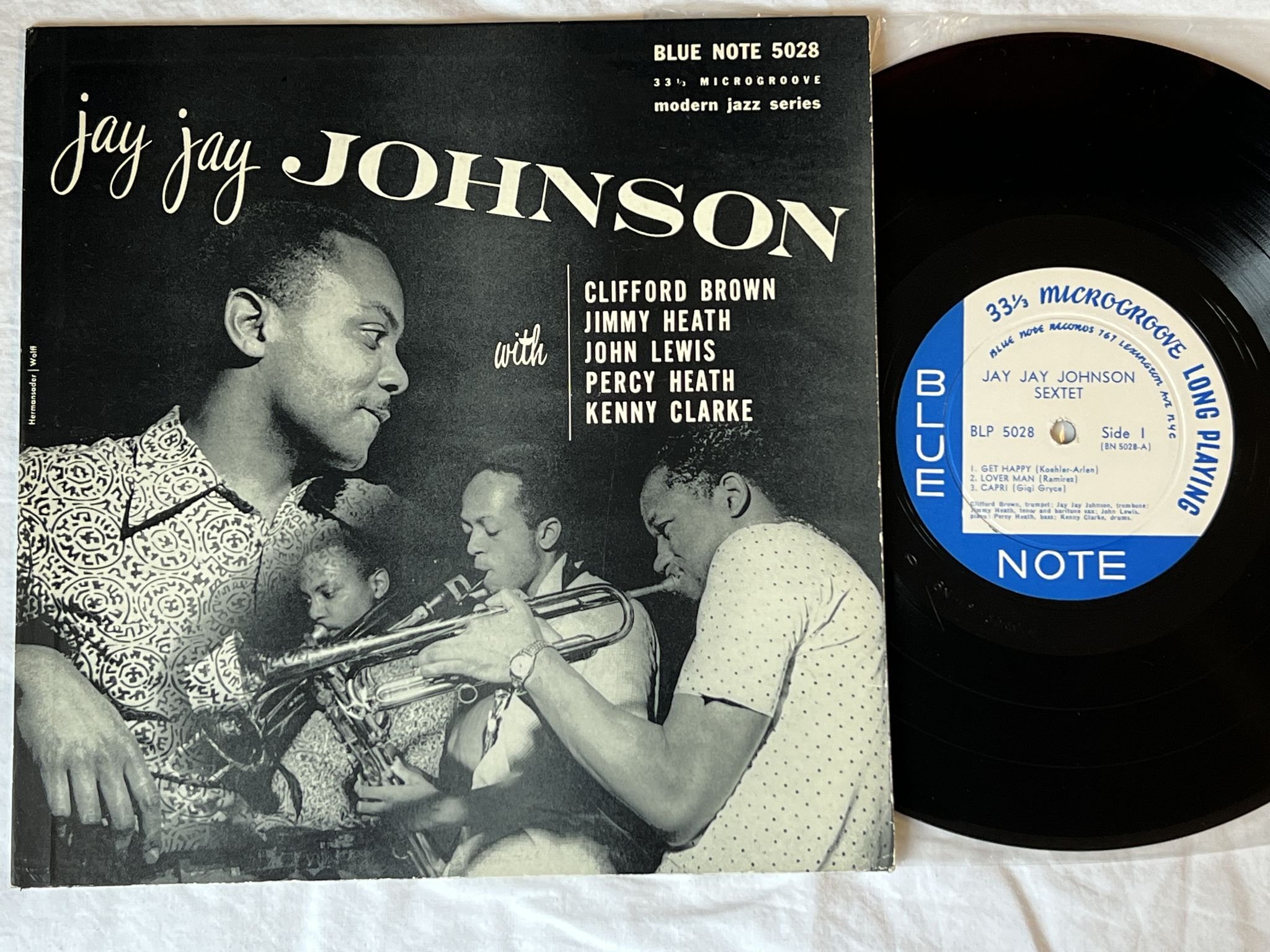 Omslagsbild för skivan JAY JAY JOHNSON SEXTET jay jay johnson 10" LP -53 BLP 5028 Blue Note