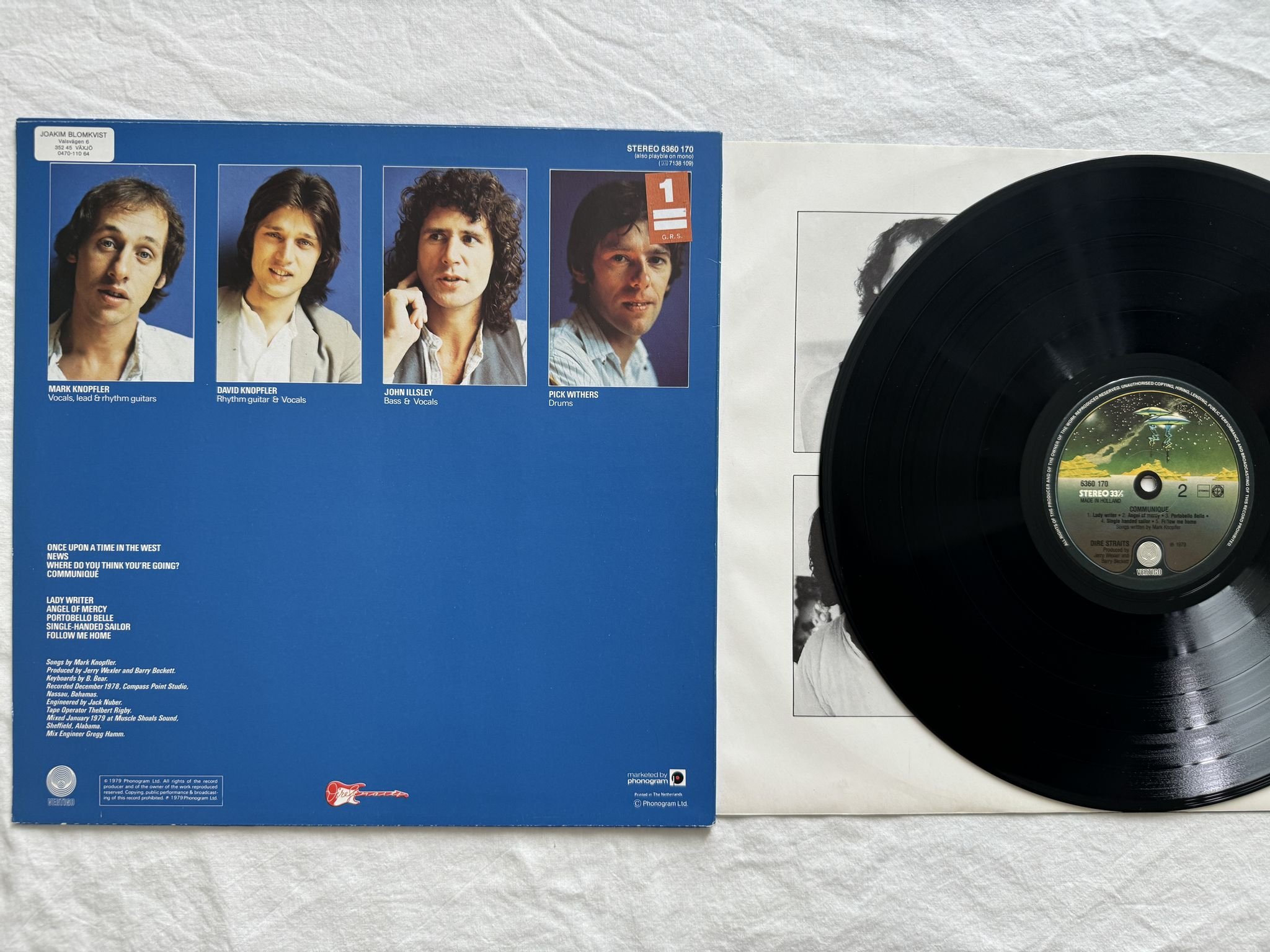 Omslagsbild för skivan DIRE STRAITS communique LP -79 6360 170 Vertigo