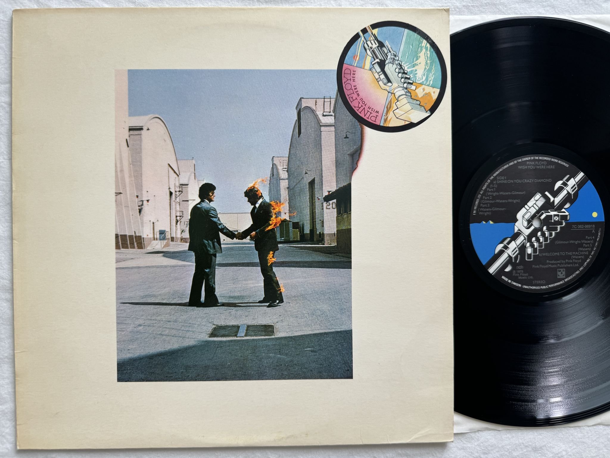 Omslagsbild för skivan PINK FLOYD wish you were here LP -75 7C 062-96918 Harvest