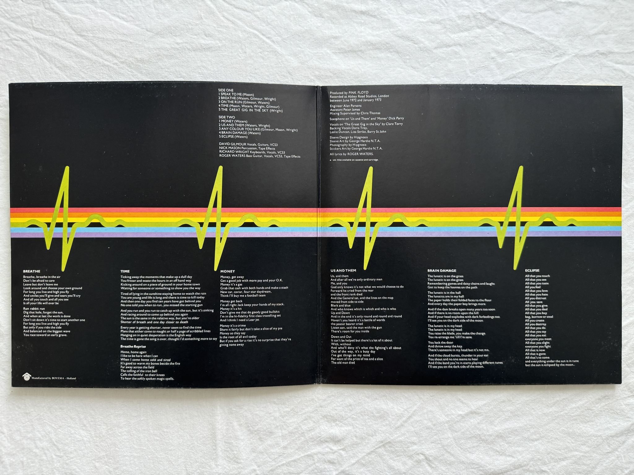 Omslagsbild för skivan PINK FLOYD the dark side of the moon LP -79 1A 062-05249 Harvest