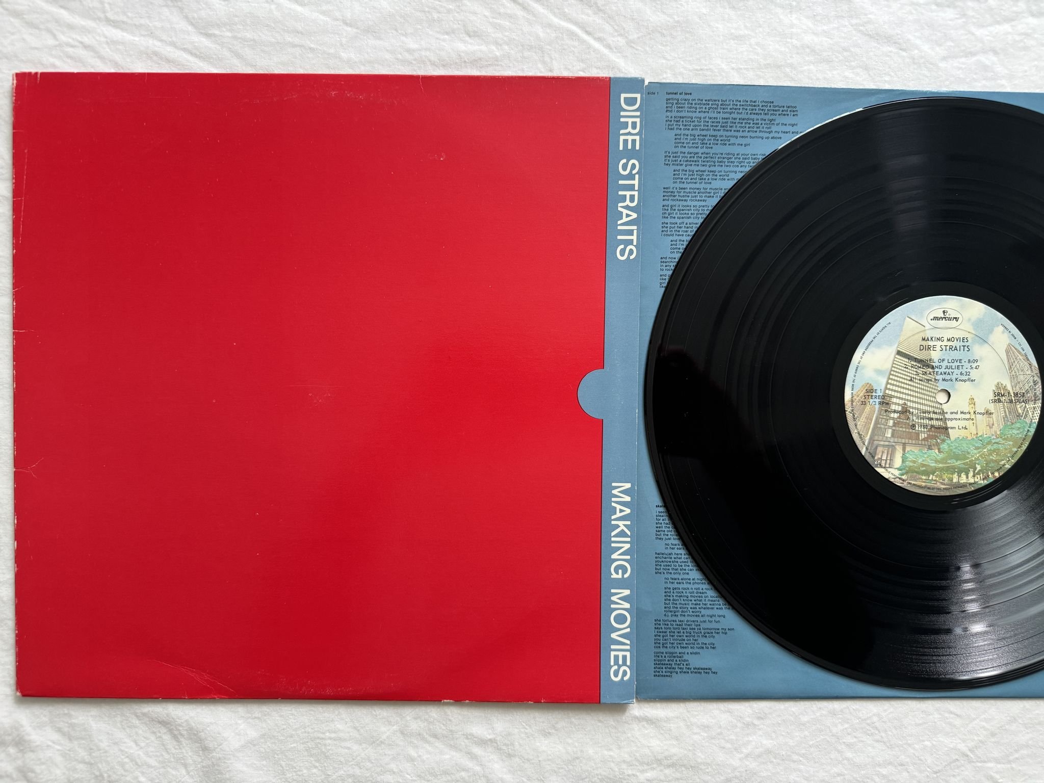 Omslagsbild för skivan DIRE STRAITS making movies LP -80 SRM-1-3857 Mercury