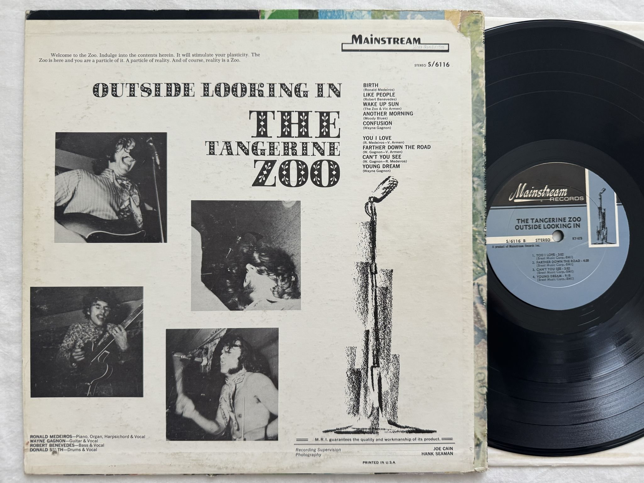 Omslagsbild för skivan THE TANGERINE ZOO outside looking in LP -68 S/6116 Mainstream Records