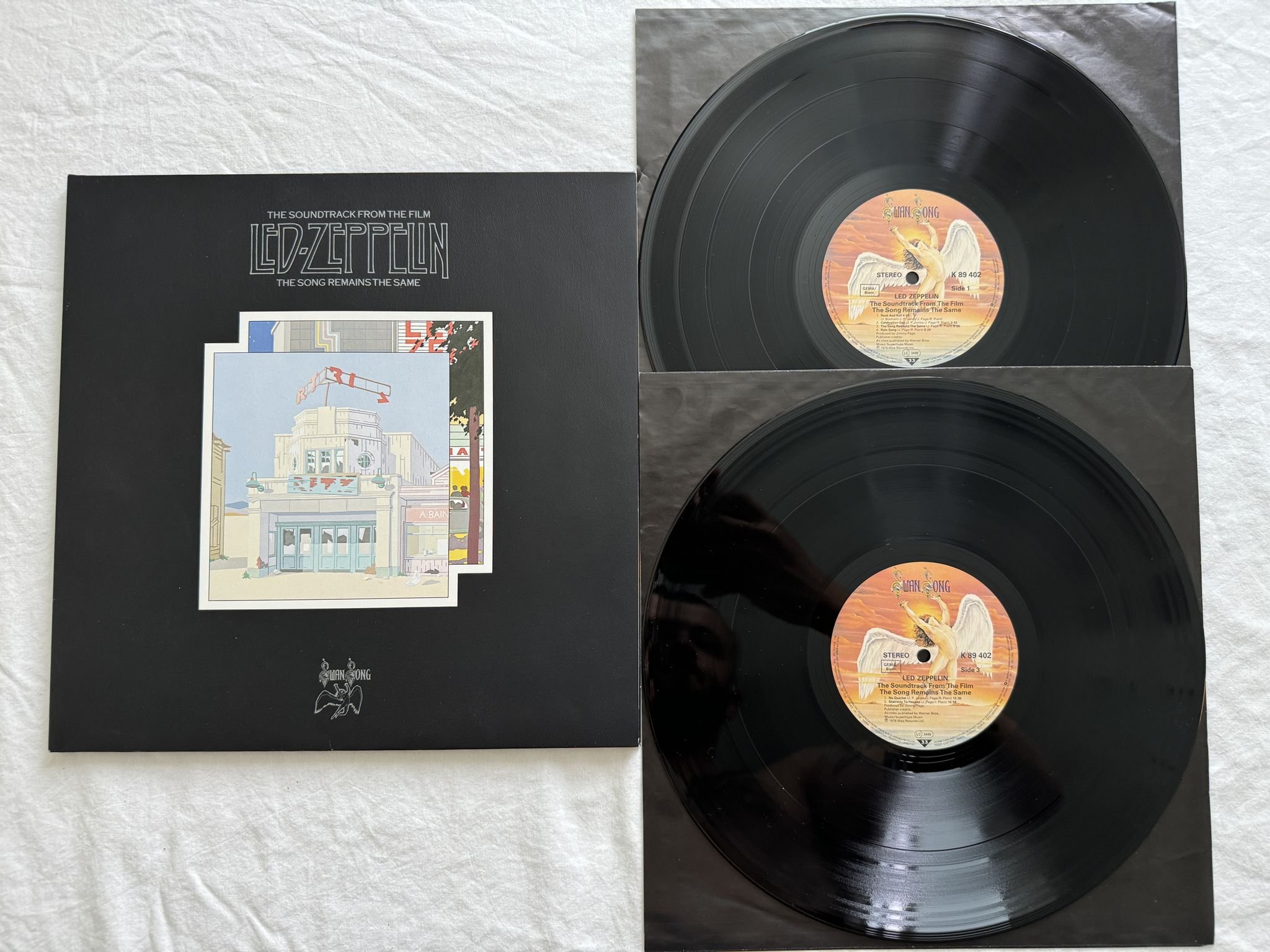 Omslagsbild för skivan LED ZEPPELIN the song remains the same LP -76 SSK89 Swan Song