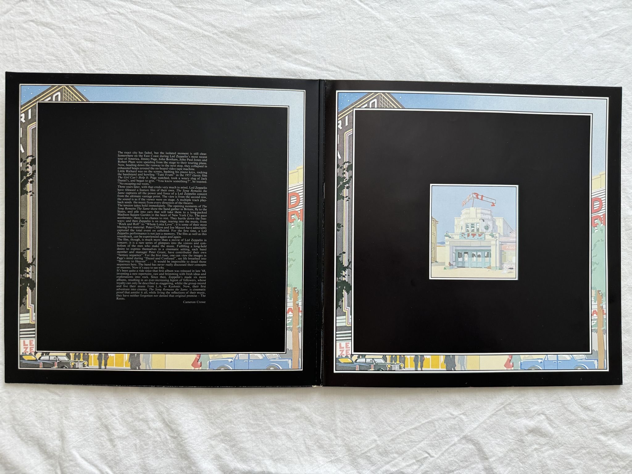 Omslagsbild för skivan LED ZEPPELIN the song remains the same LP -76 SSK89 Swan Song