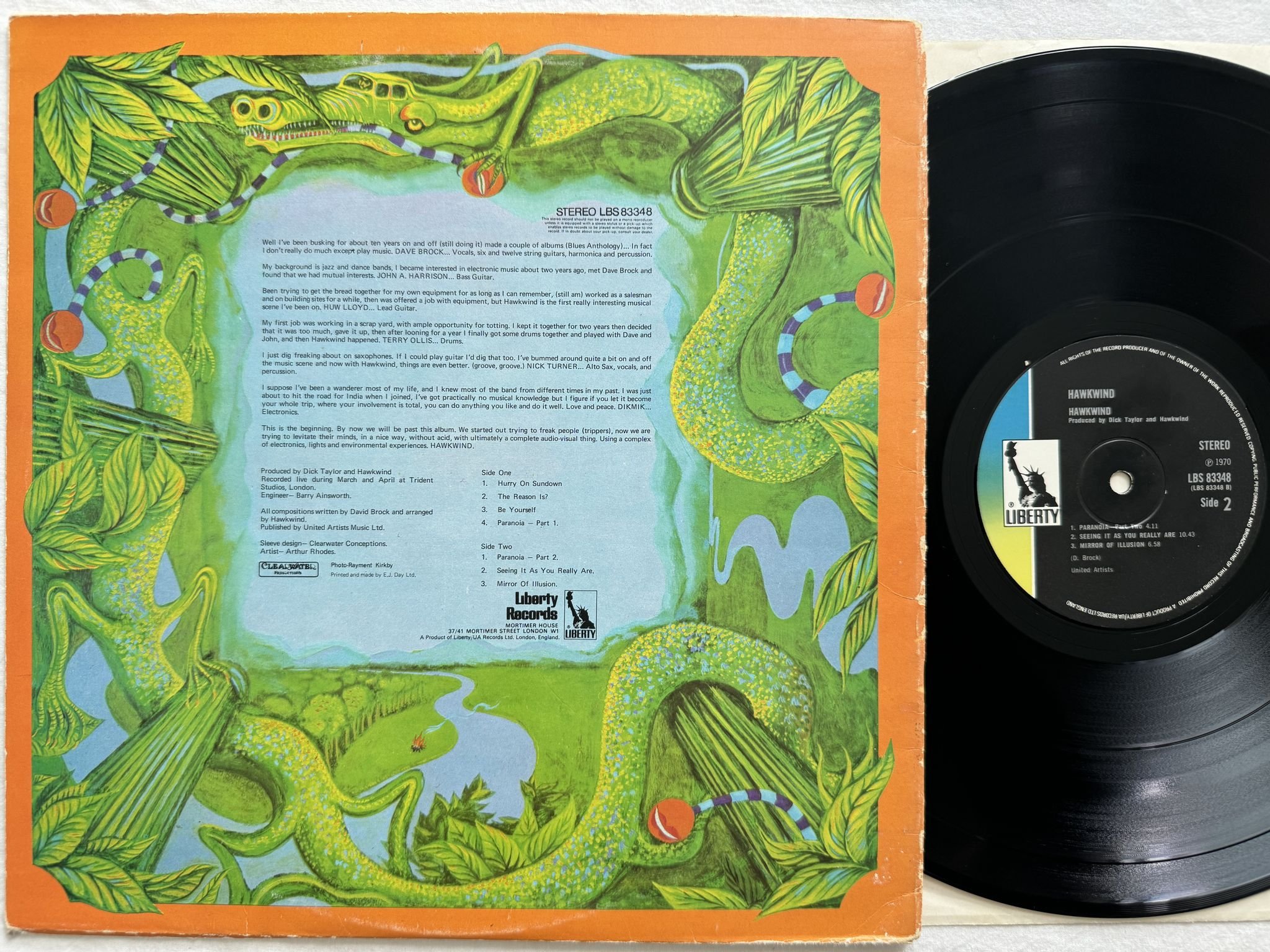 Omslagsbild för skivan HAWKWIND LP -70 LBS 83348 Liberty