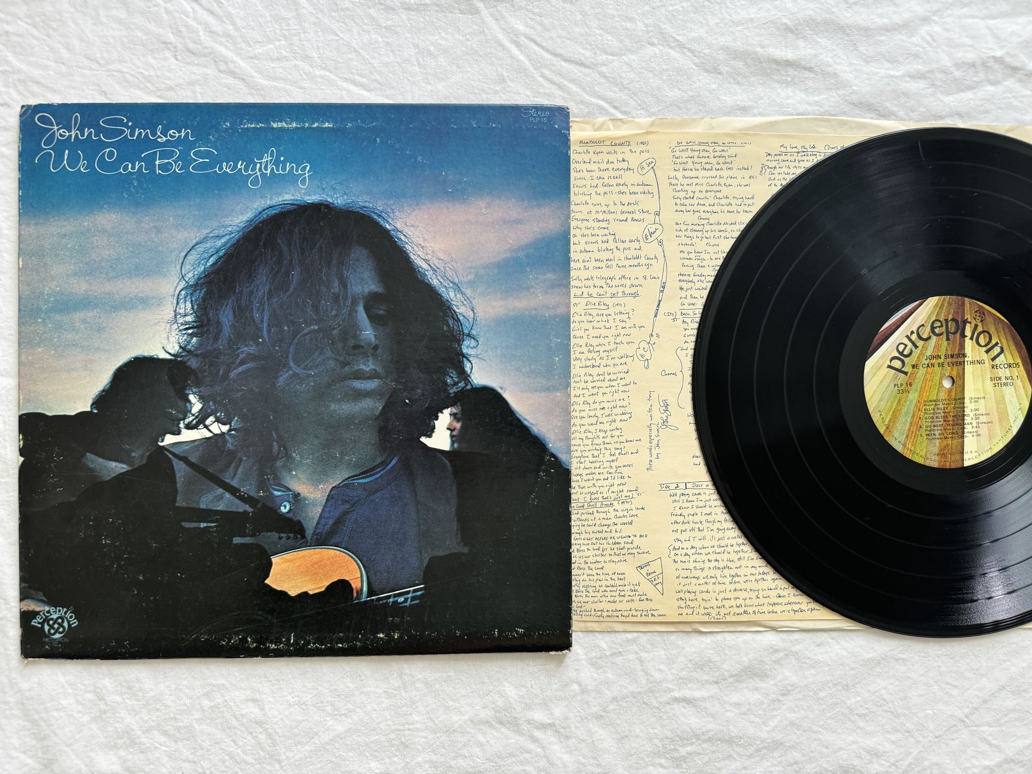 Omslagsbild för skivan JOHN SIMSON we can be everything LP -71 US PLP 16 Perception Records