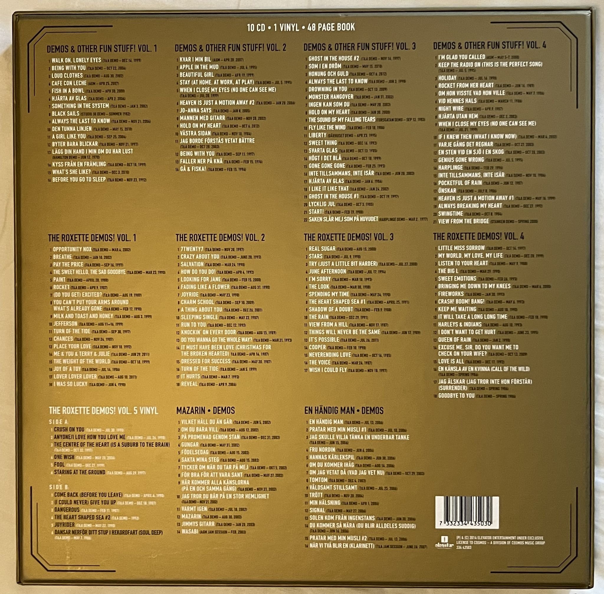 Omslagsbild för skivan Per Gessle – The Per Gessle Archives 10xcd LP BOX 2014 elevator 334 43503