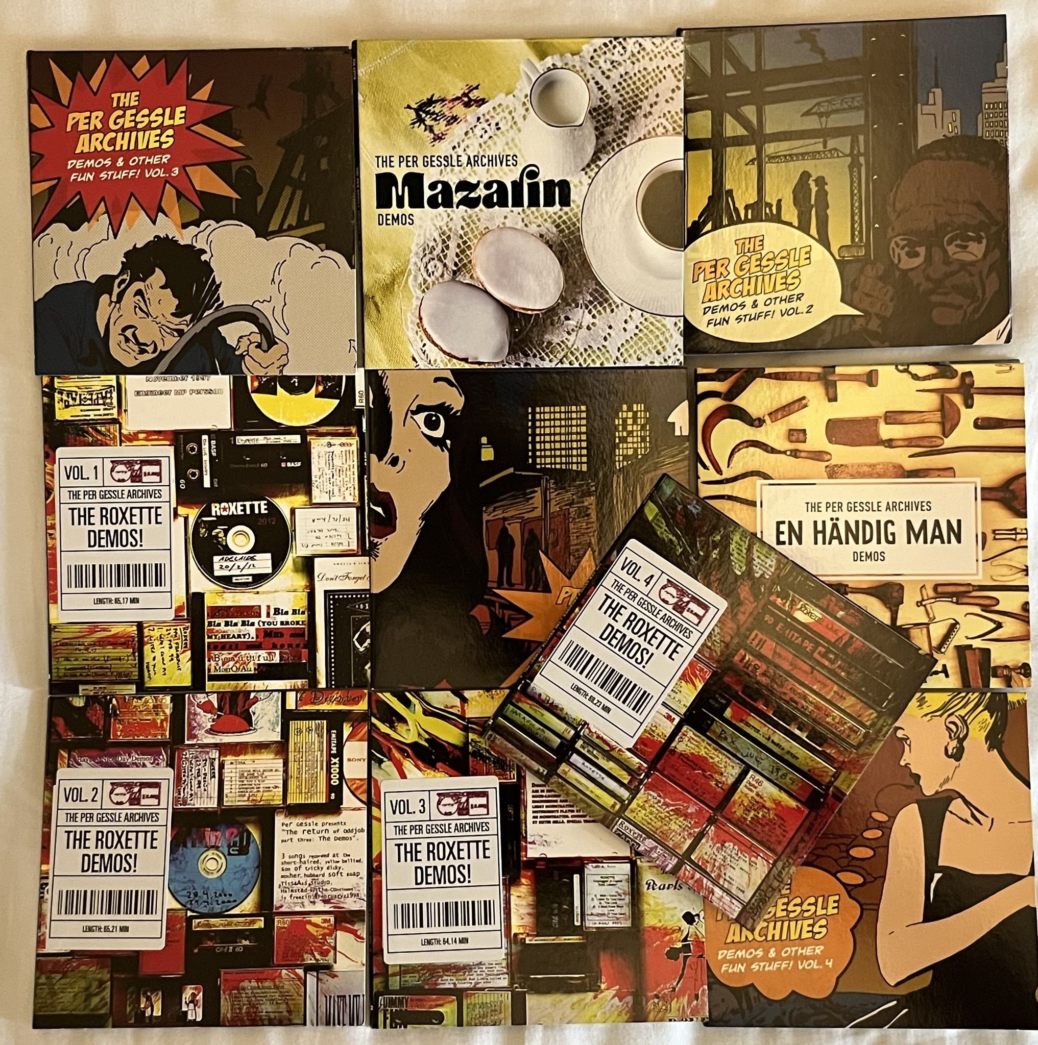 Omslagsbild för skivan Per Gessle – The Per Gessle Archives 10xcd LP BOX 2014 elevator 334 43503