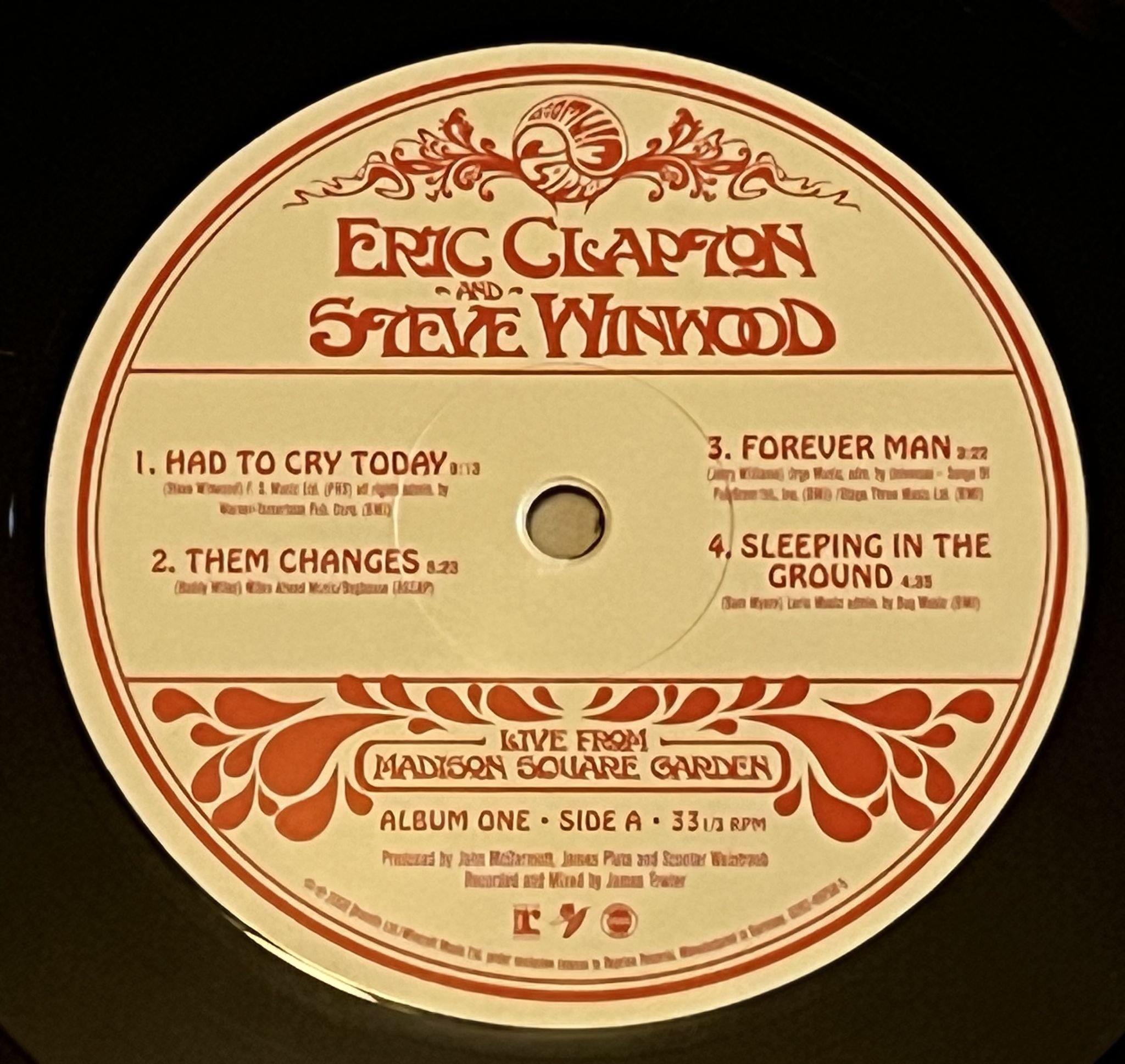 Omslagsbild för skivan Eric Clapton and Steve Winwood – Live From Madison Square Garden 3xLP 2009 Ger