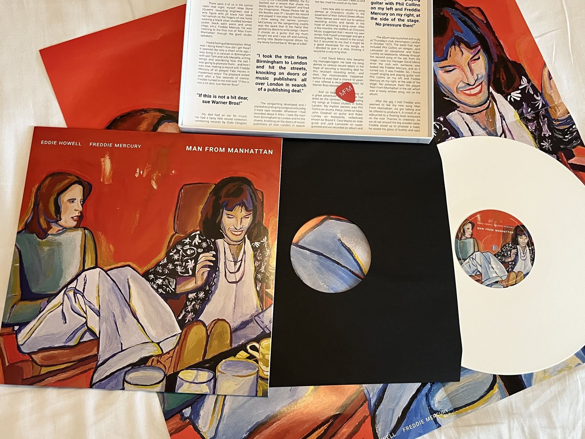 Omslagsbild för skivan Eddie Howell & Freddie Mercury – Man From Manhattan LP box LTD 2024 MCM GLOBAL