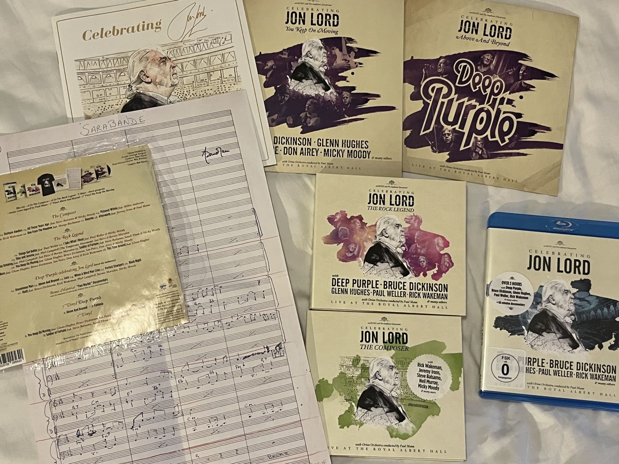 Omslagsbild för skivan V/A Celebrating Jon Lord 3xCD 2x7" + blue-ray BOX 2014 EAR MUSIC 0209562 ERE