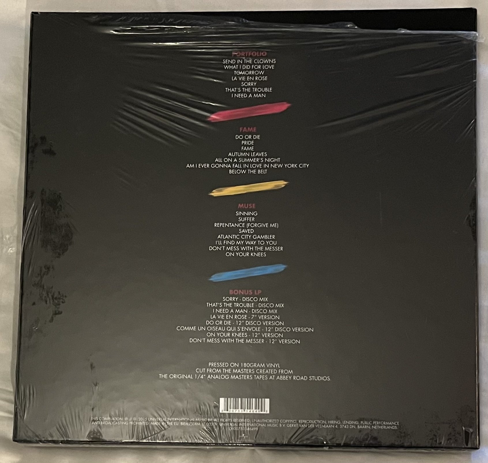 Omslagsbild för skivan GRACE JONES Disco 4xLP box set 2015 ISLAND 600753546499 ** BLACK TO BLACK **