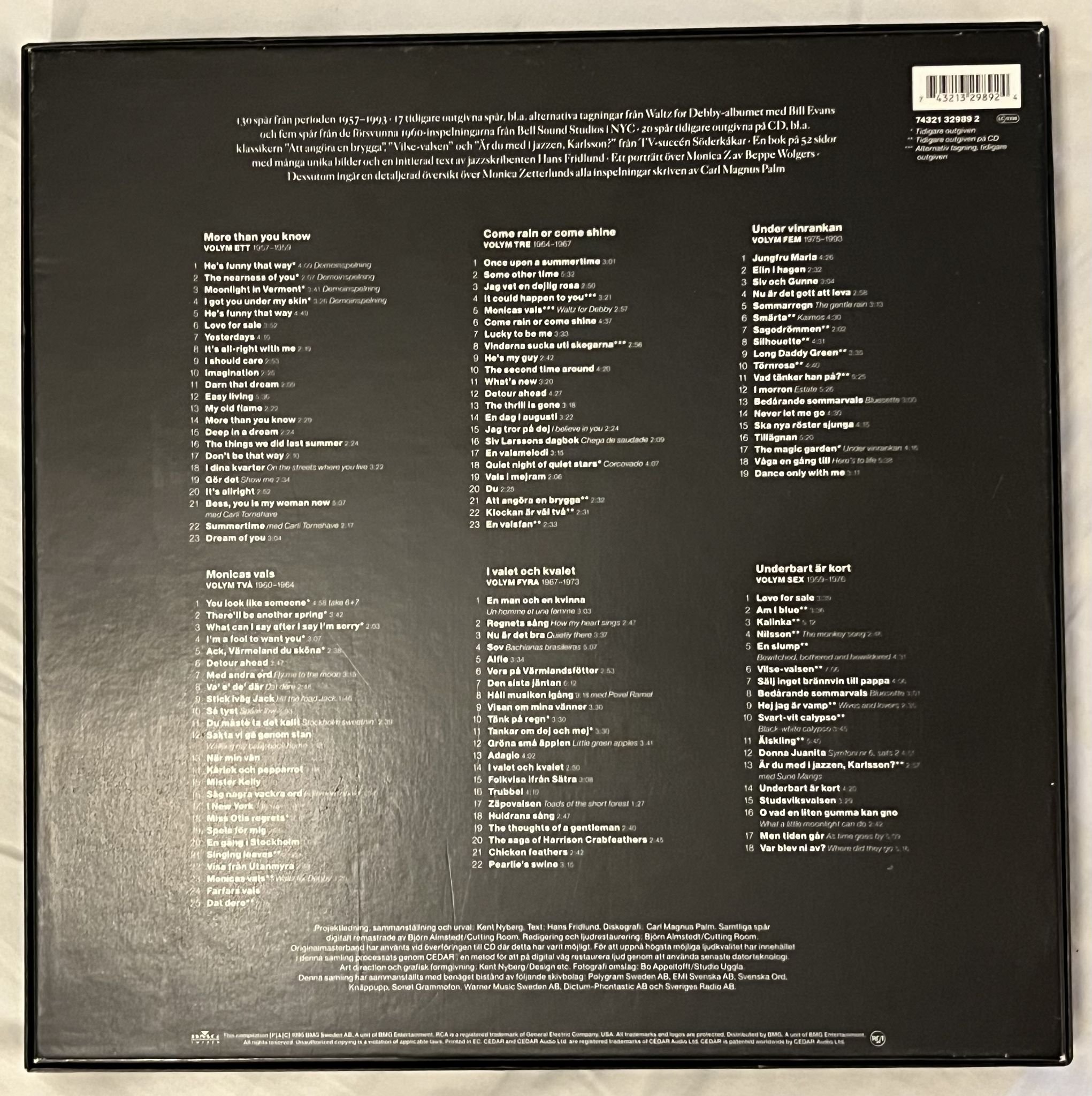 Omslagsbild för skivan MONICA ZETTERLUND Ett Lingonris Som Satts I Cocktailglas 6xCD box -95 BMG