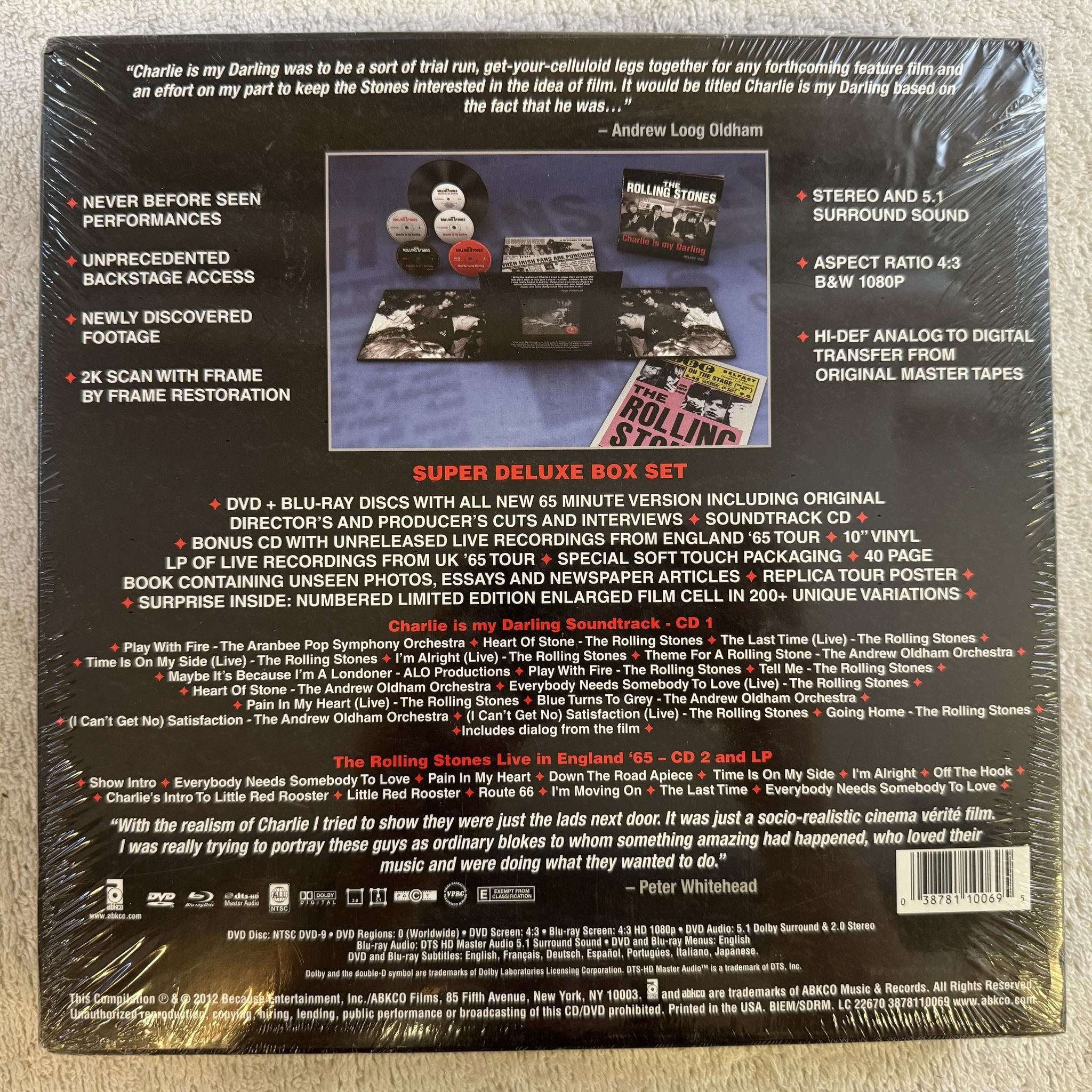 Omslagsbild för skivan The Rolling Stones – Charlie Is My Darling 10" DVD 2xCD Blue-Ray BOX * SEALED *