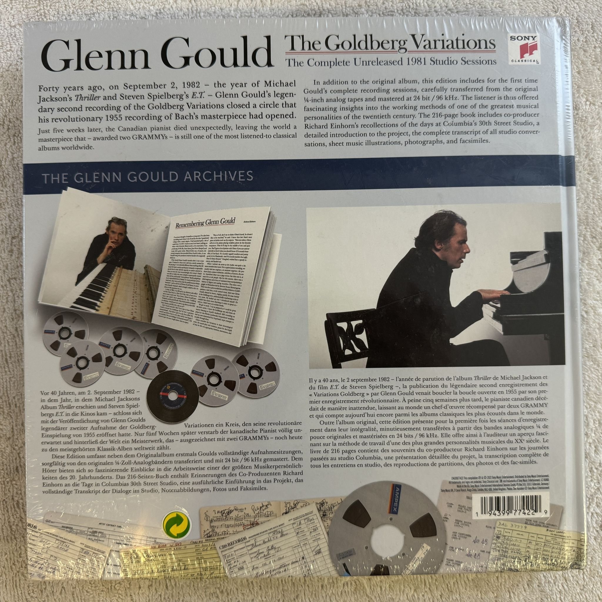 Omslagsbild för skivan Glenn Gould The Goldberg Variations 11xCD BOX 2022 SONY 19439977422 * SEALED *