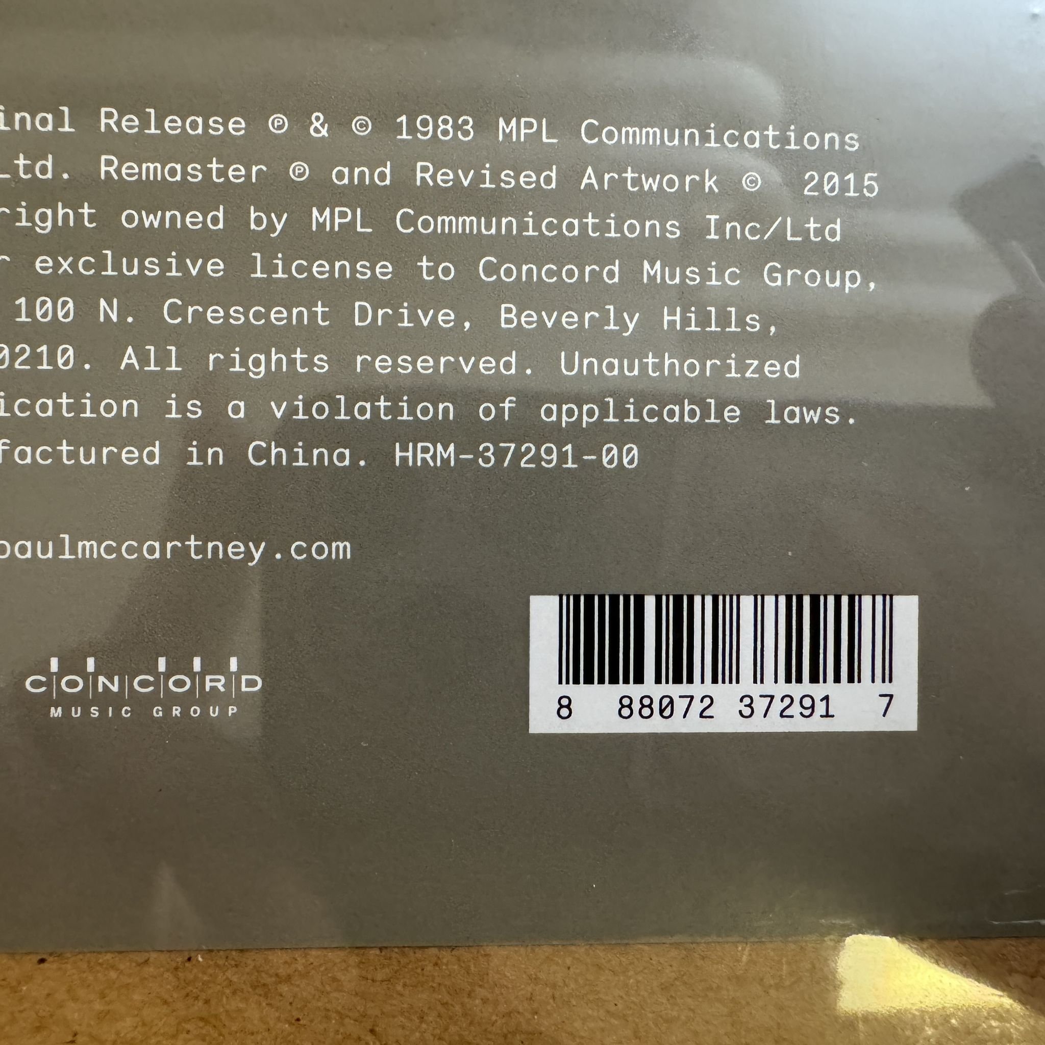 Omslagsbild för skivan PAUL McCARTNEY Pipes Of Peace 2xCD dvd BOX 2015 MPL HRM-37291-00 * SEALED *