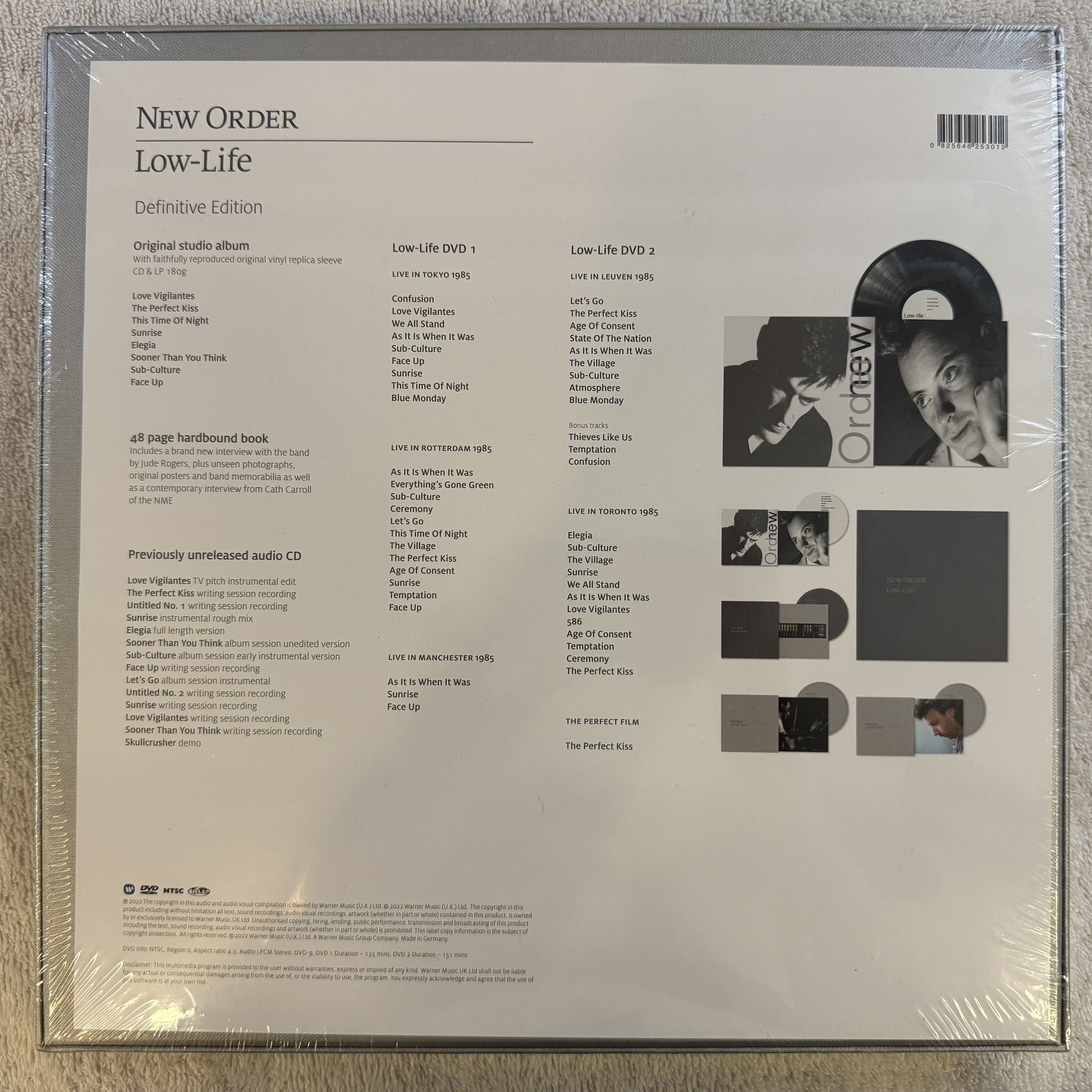 Omslagsbild för skivan New Order – Low-Life LP CD 2xDVD box 2023 Warner Music 08256462530 * SEALED *