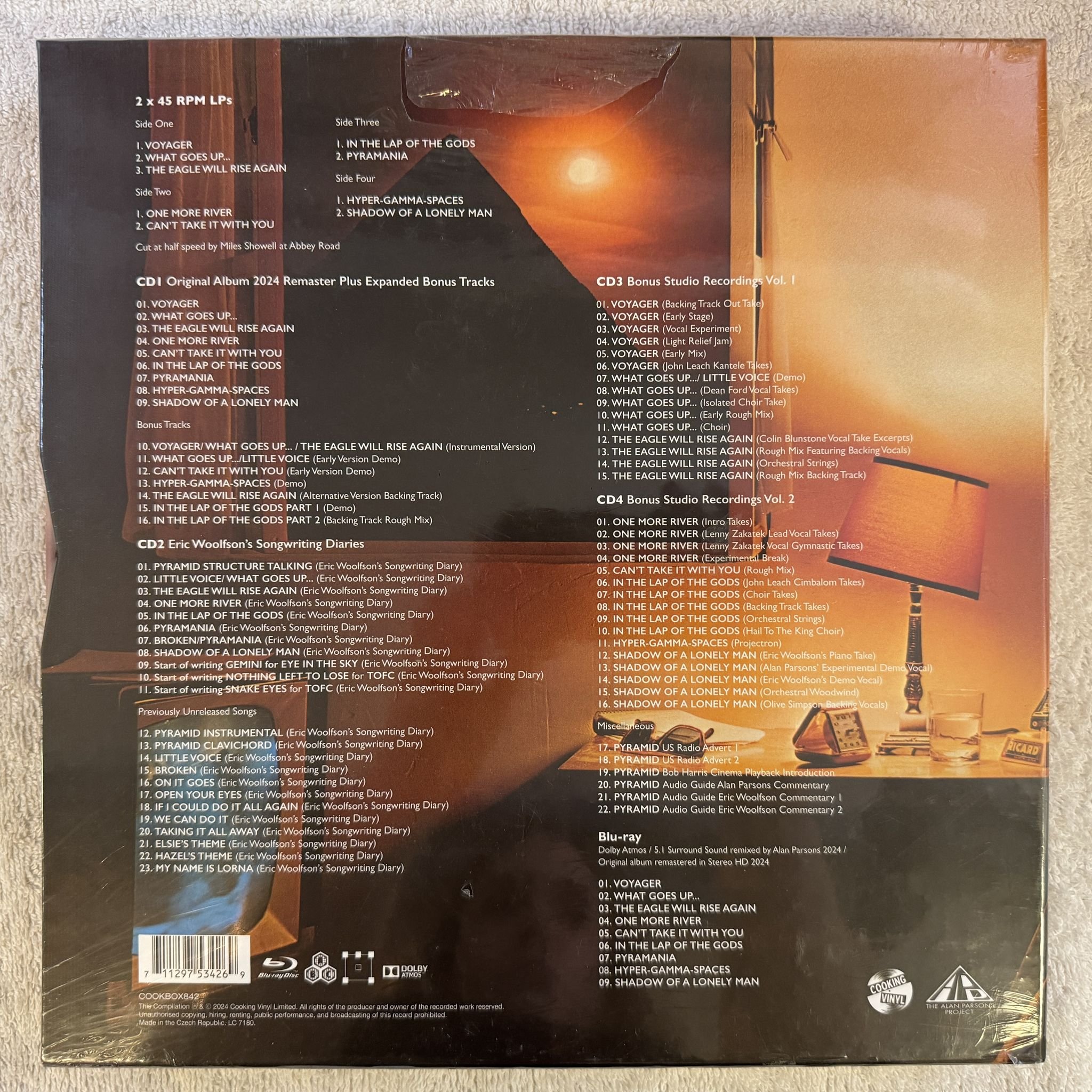 Omslagsbild för skivan THE ALAN PARSONS PROJECT Pyramid 2xVINYL 4xCD box COOKING VINYL ** SEALED **