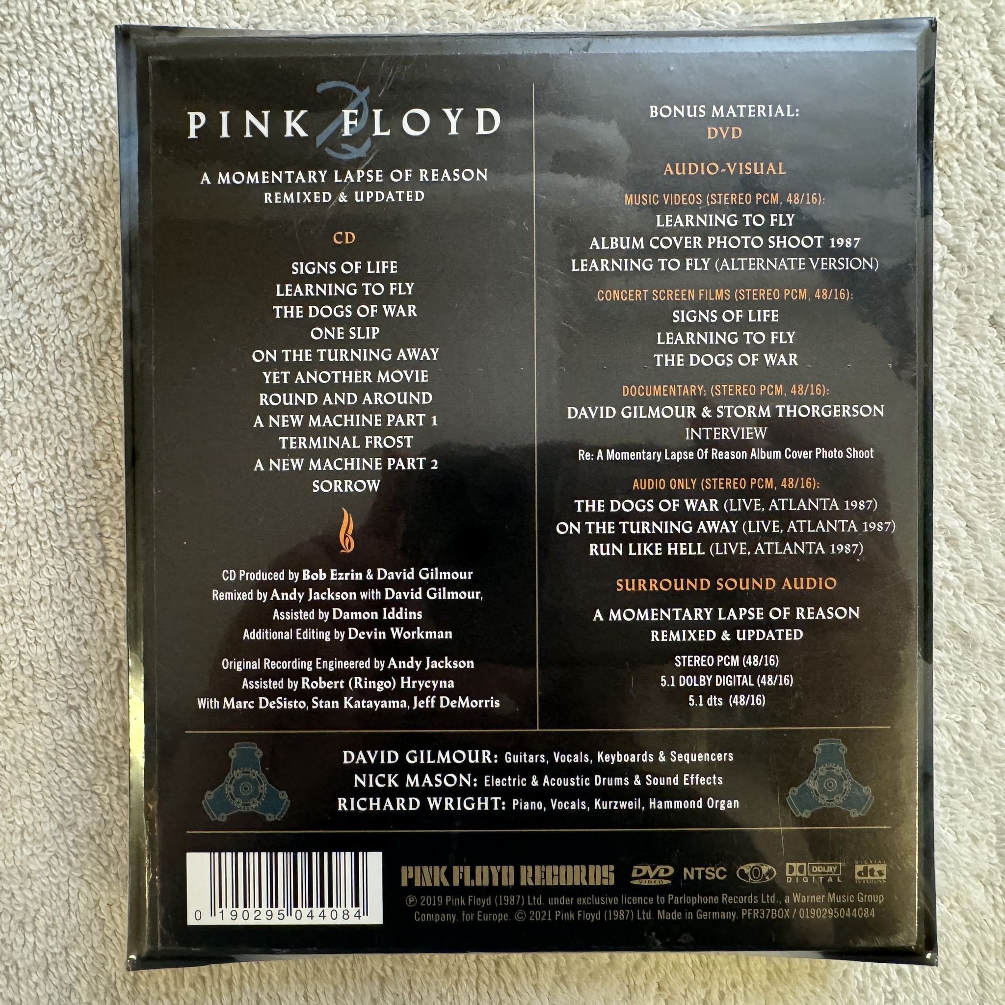 Omslagsbild för skivan PINK FLOYD A Momentary Lapse Of Reason CD + DVD box 2021 PFR37BOX * SEALED *