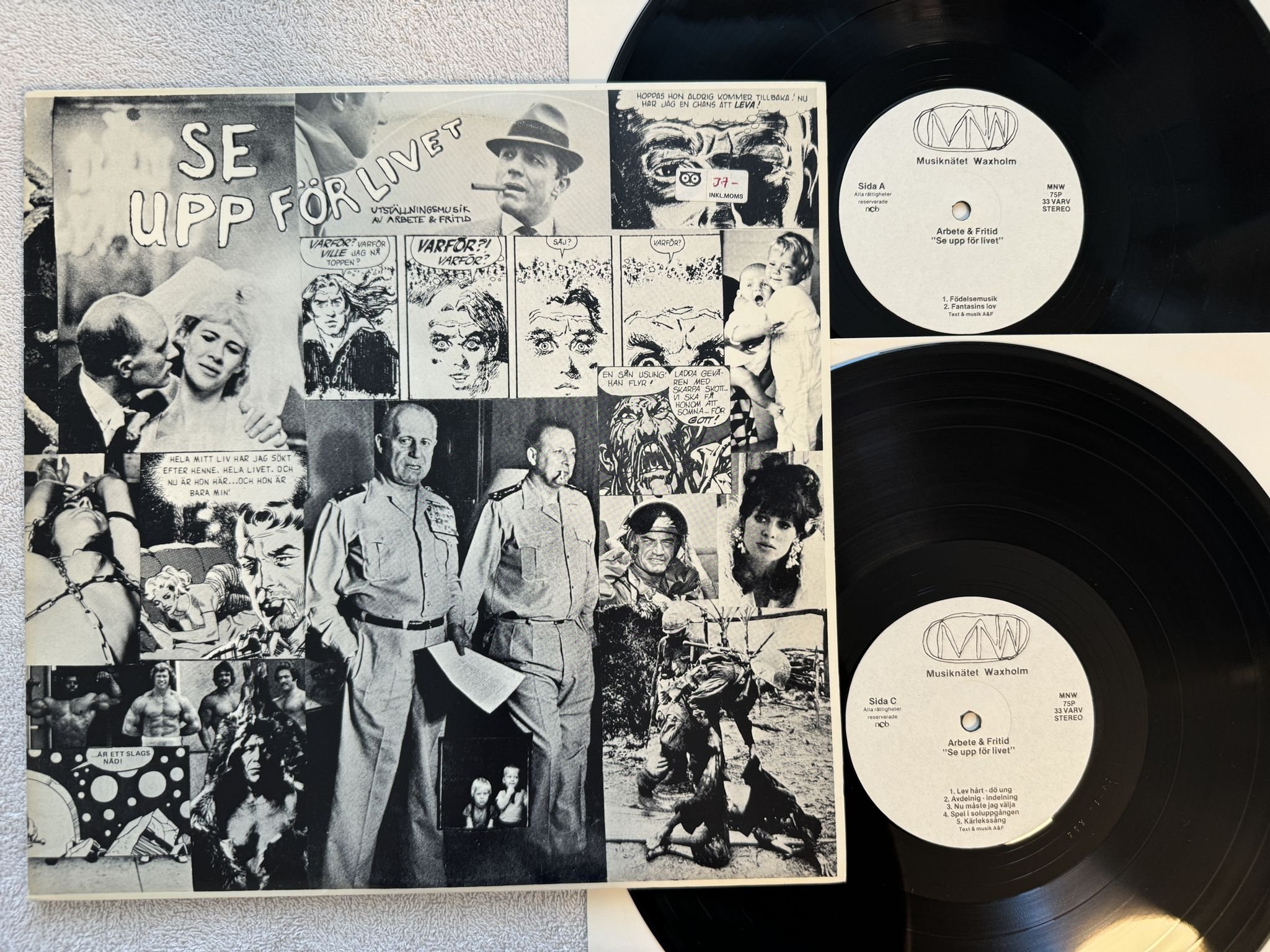 Omslagsbild för skivan ARBETE & FRITID se upp för livet 2xLP -77 Swe MNW MNW 75P