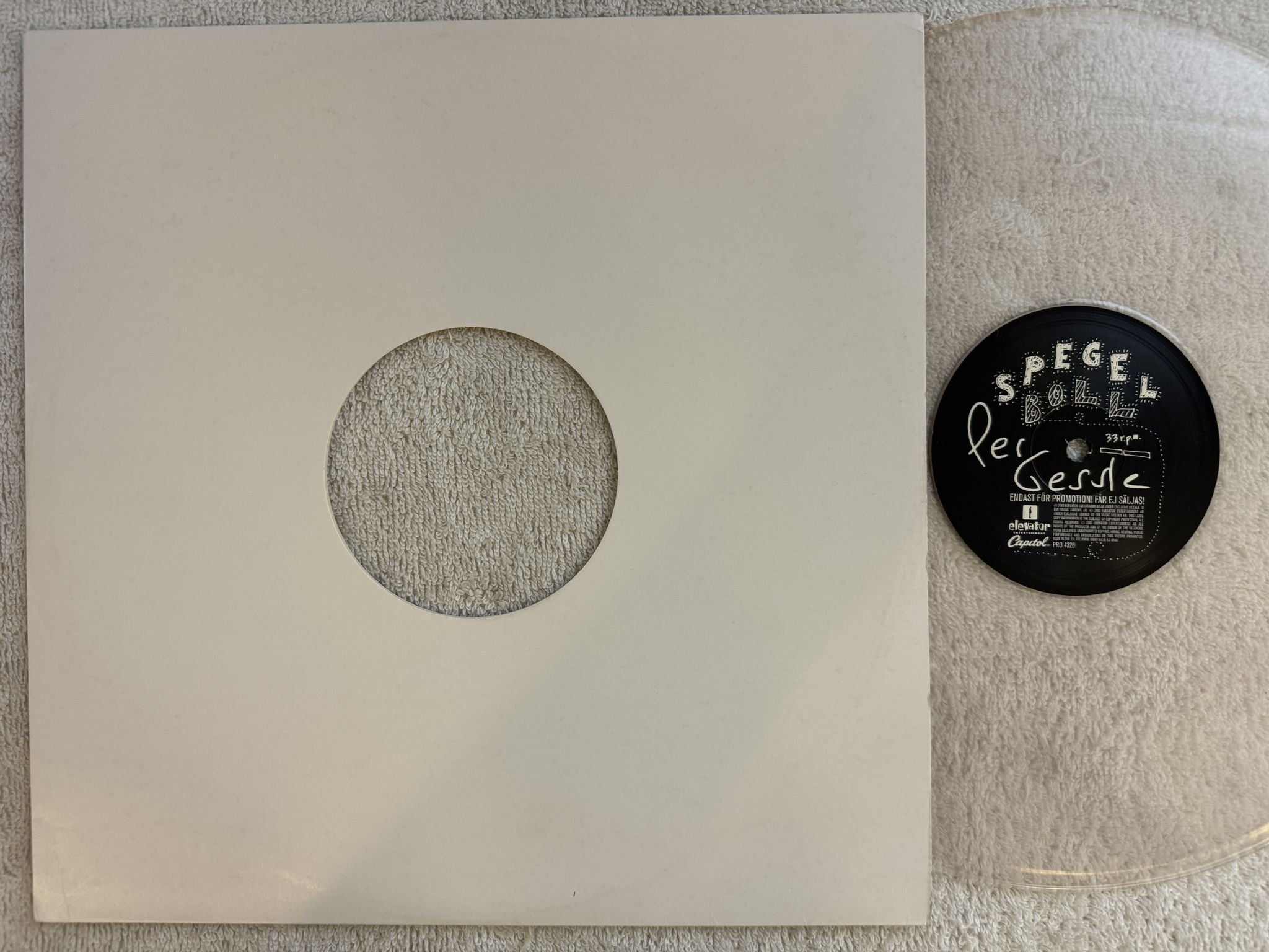 Omslagsbild för skivan PER GESSLE spegelboll 12"single 2003 Swe CAPITOL PRO 4328 ** RARE PROMO **