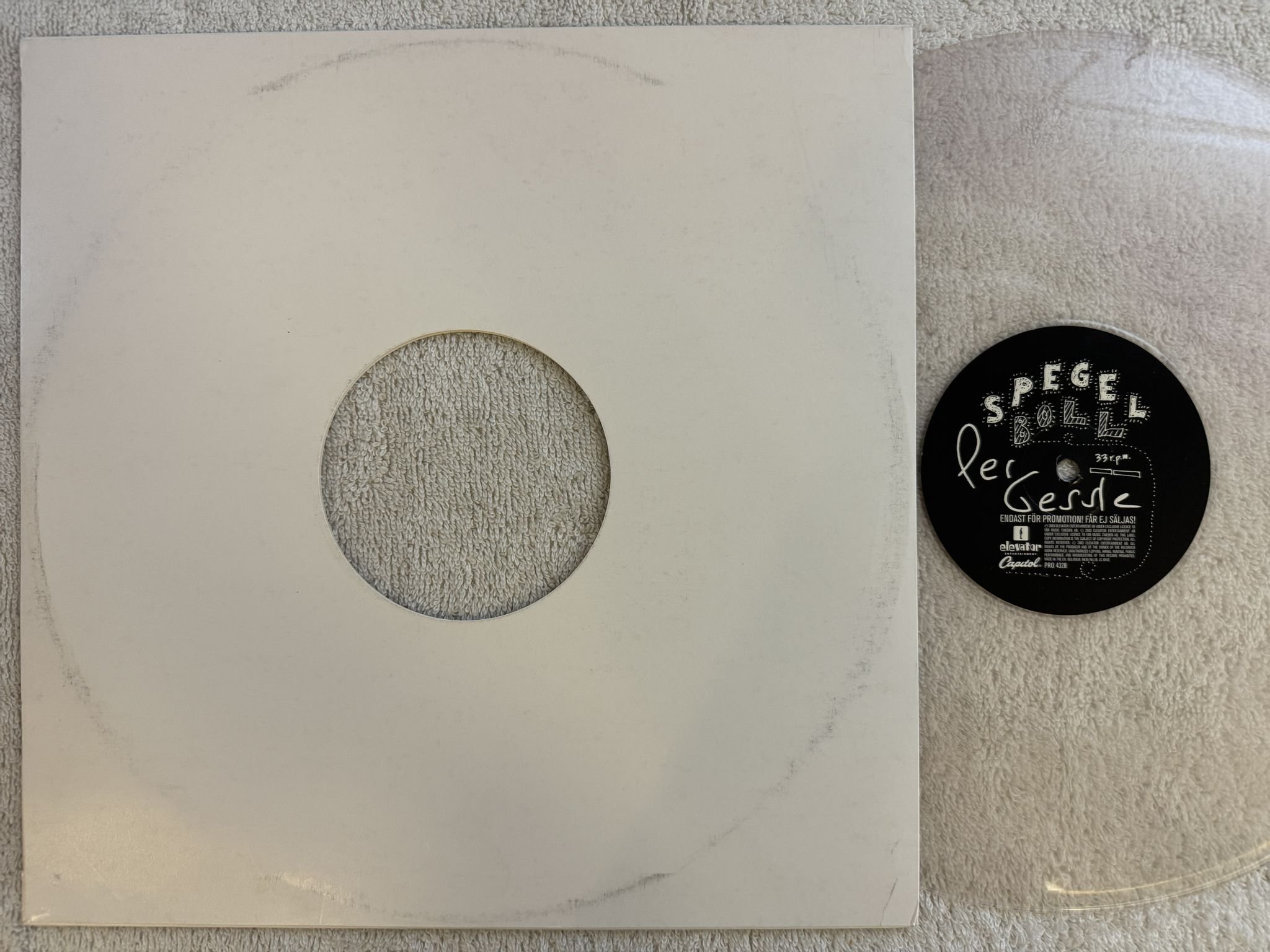 Omslagsbild för skivan PER GESSLE spegelboll 12"single 2003 Swe CAPITOL PRO 4328 ** RARE PROMO **