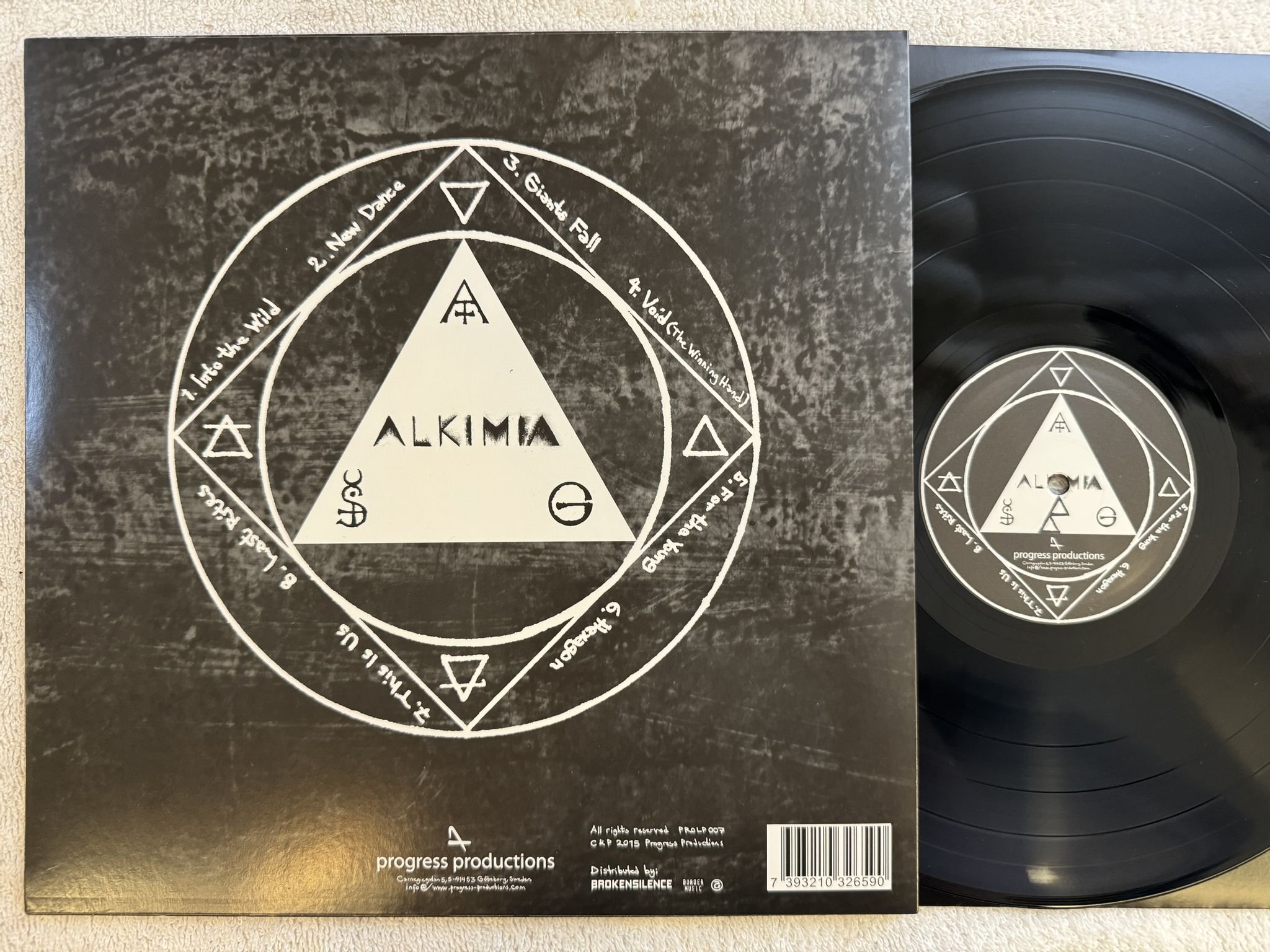 Omslagsbild för skivan AGENT SIDE GRINDER Alkimia LP 2015 Swe PROGRESS PROLP007 ** RARE **