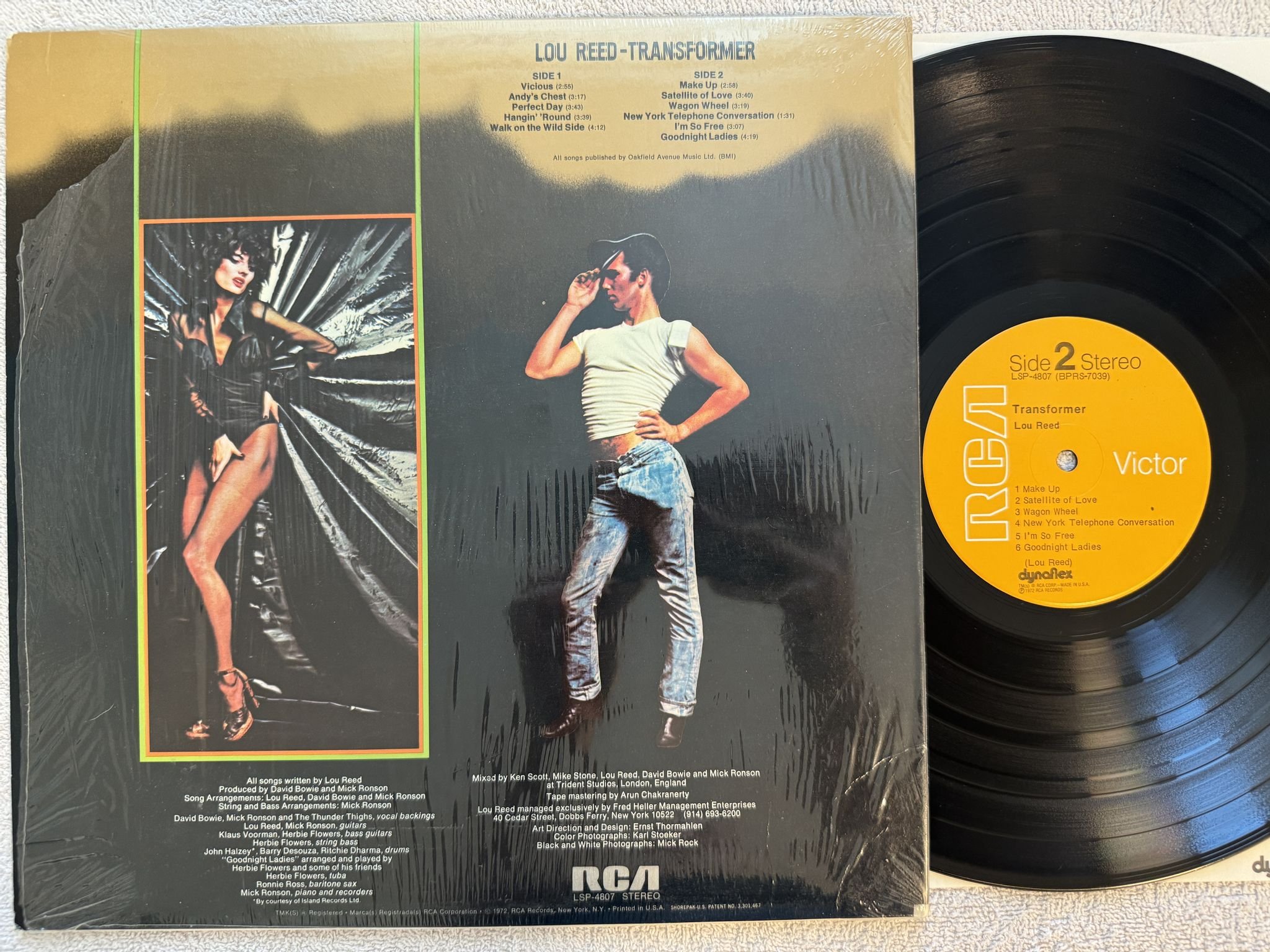 Omslagsbild för skivan LOU REED transformer LP -72 US RCA LSP 4807 ** walk on the wild side **
