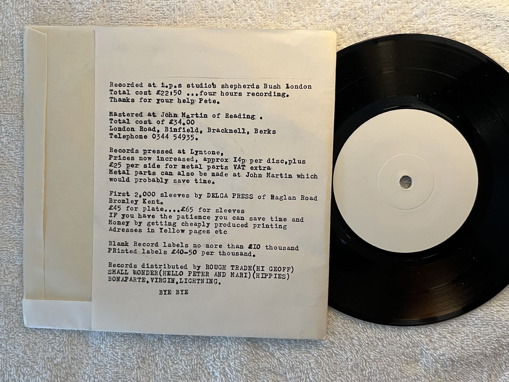 Omslagsbild för skivan TELEVISION PERSONALITIES where's bill grundy now? 7" -78 UK Kings Road * RARE *