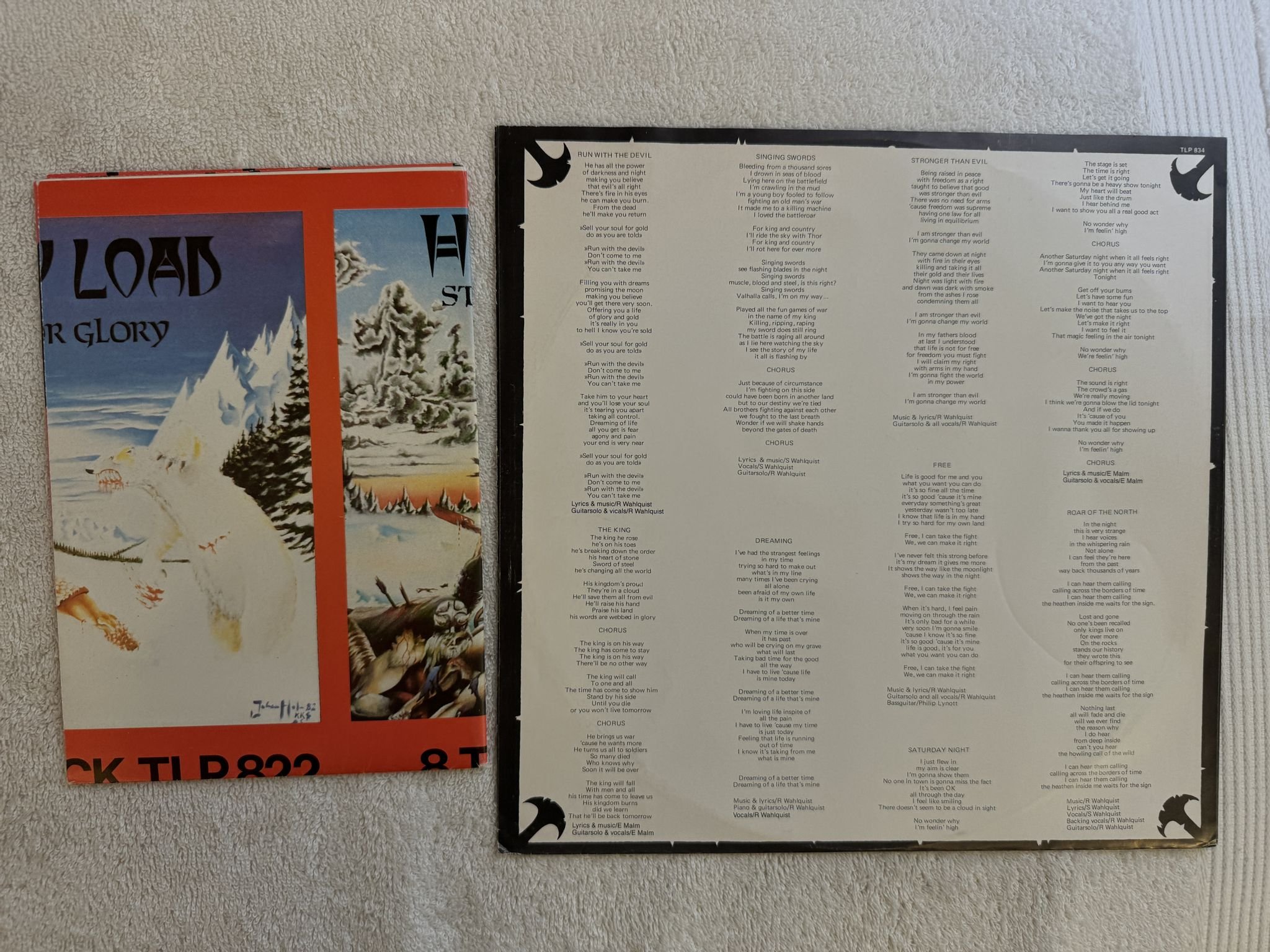 Omslagsbild för skivan HEAVY LOAD Stronger Than Evil LP -83 THUNDERLOAD TLP 834 *** POSTER ***