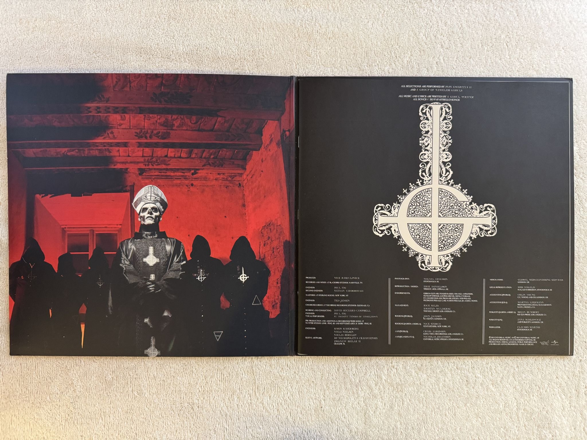 Omslagsbild för skivan GHOST Infestissumam LP -2013 Sonet – 060253734016 *** Clear vinyl ***