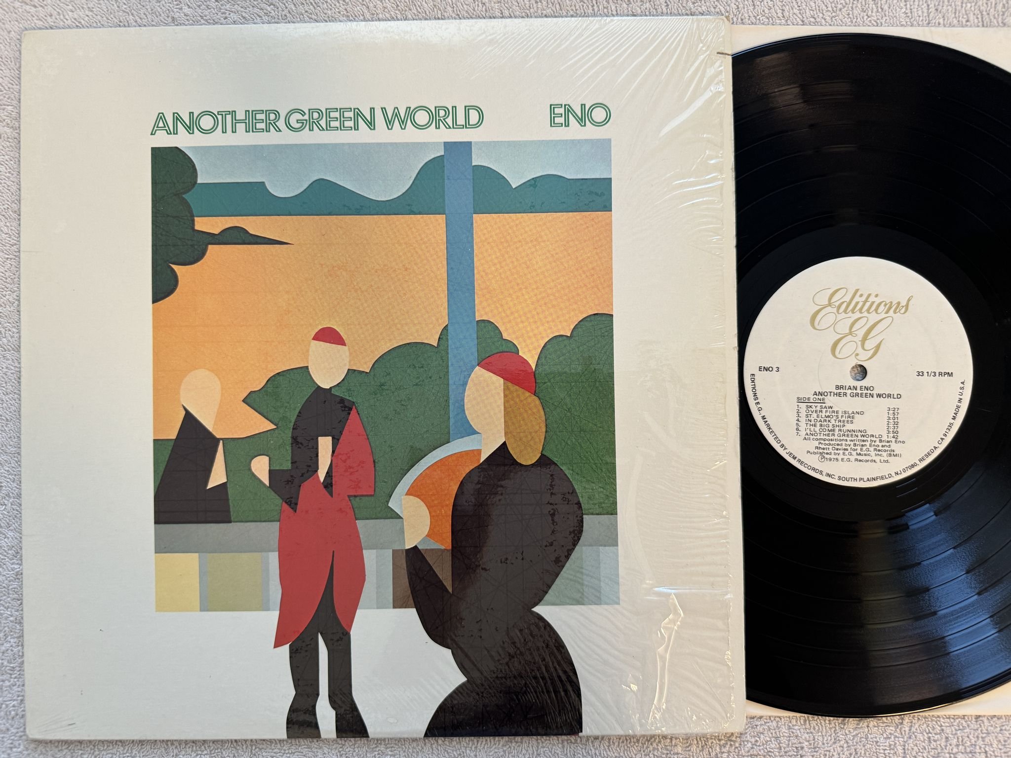 Omslagsbild för skivan BRIAN ENO another green world LP US EDITIONS EG ENO 3