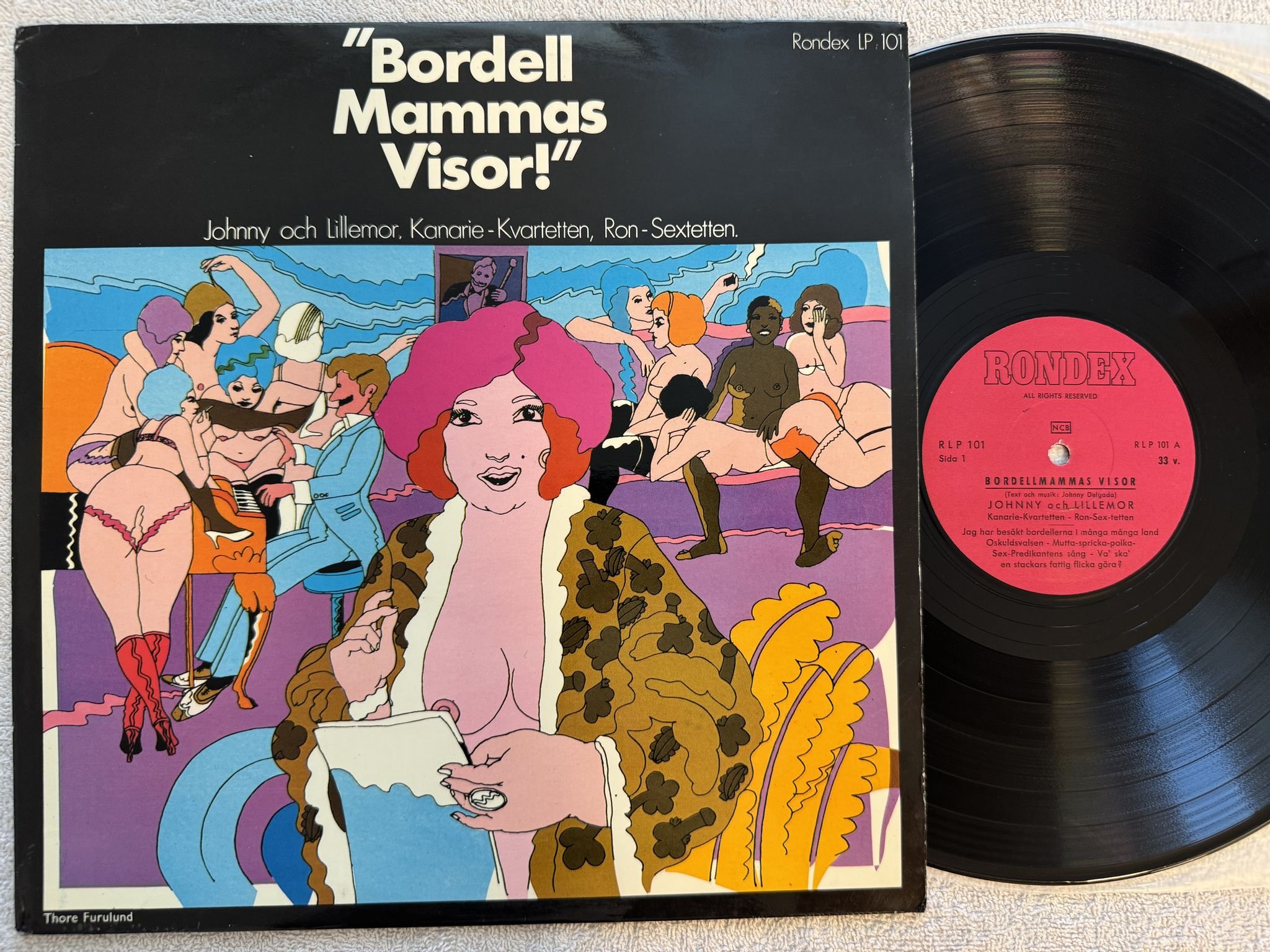Omslagsbild för skivan Bordellmammas Visor! LP Rondex EP 101 *** w/ book with lyrics ***