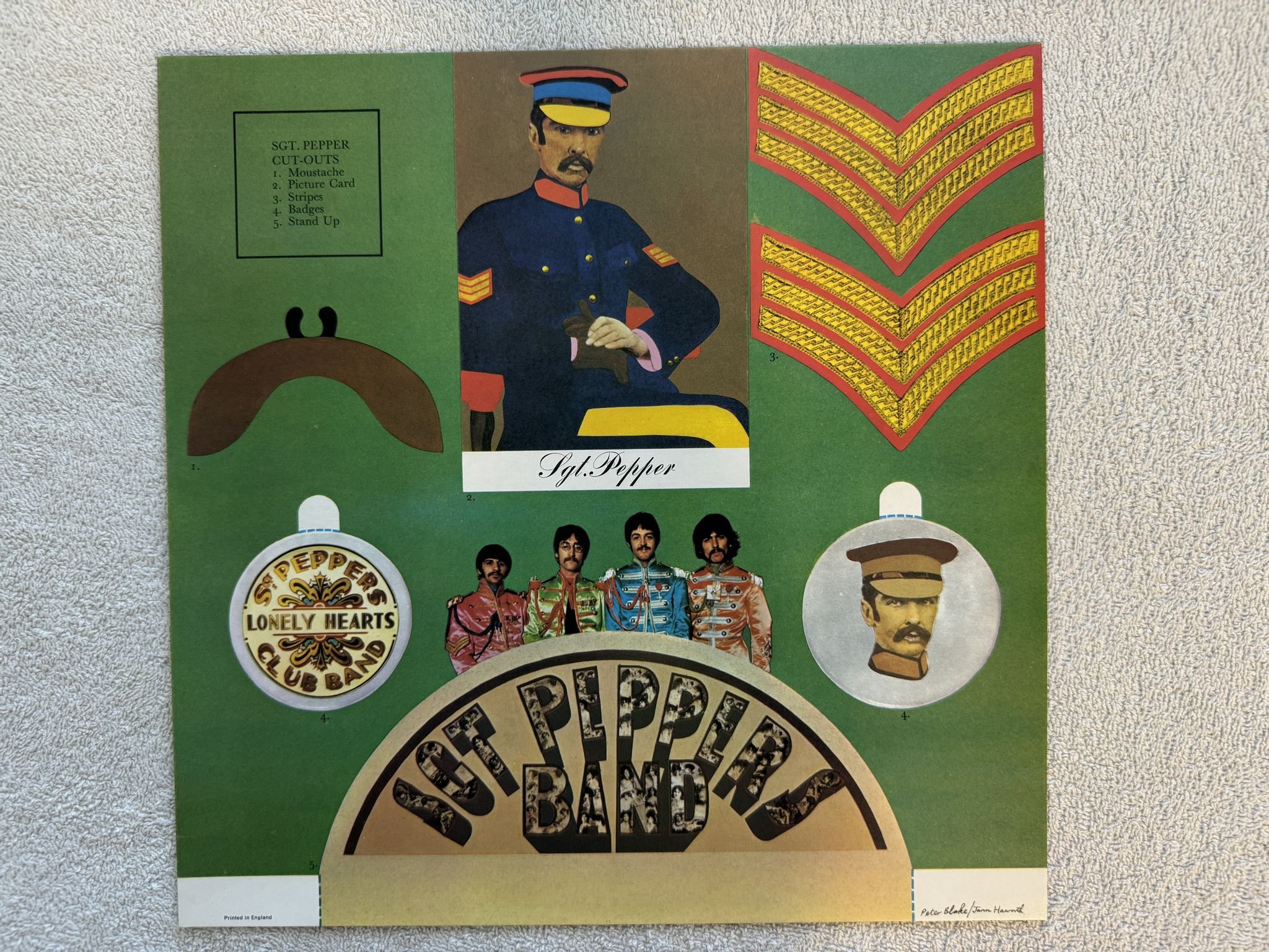 Omslagsbild för skivan THE BEATLES Sgt Peppers lonely heart club band LP -67 UK PARLOPHONE PCS 7027