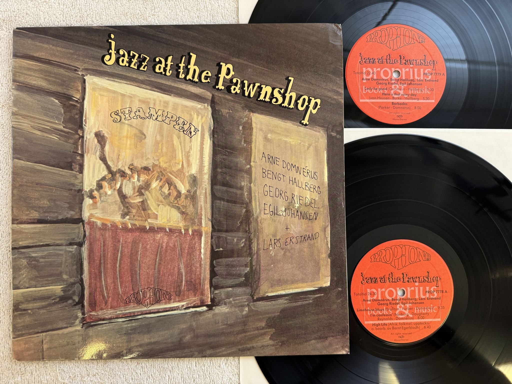 Omslagsbild för skivan ARNE DOMNERUS jazz at the Pawnshop 2xLP Swe PROPRIUS PROP 7778-79 * audiophile *