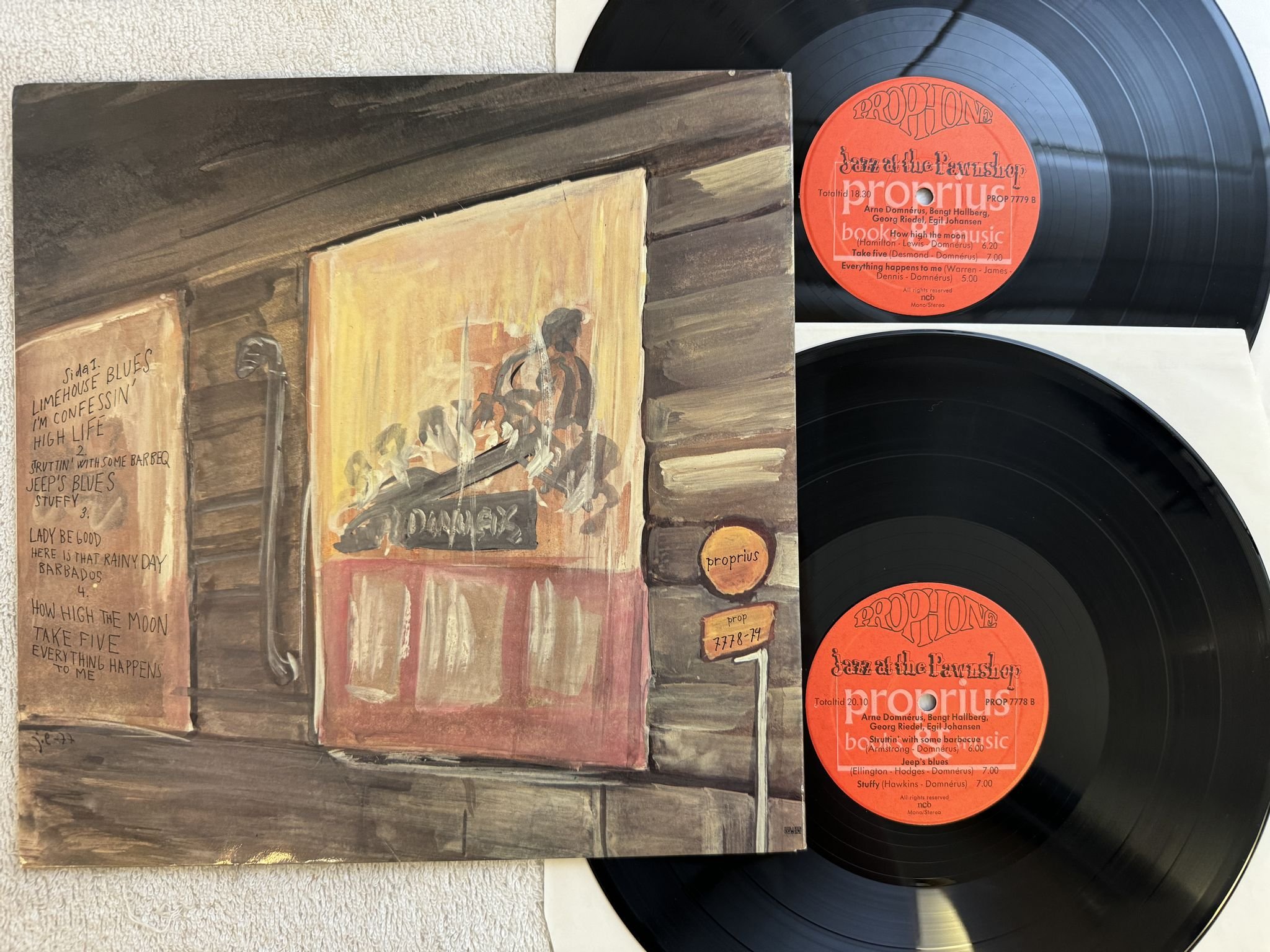 Omslagsbild för skivan ARNE DOMNERUS jazz at the Pawnshop 2xLP Swe PROPRIUS PROP 7778-79 * audiophile *
