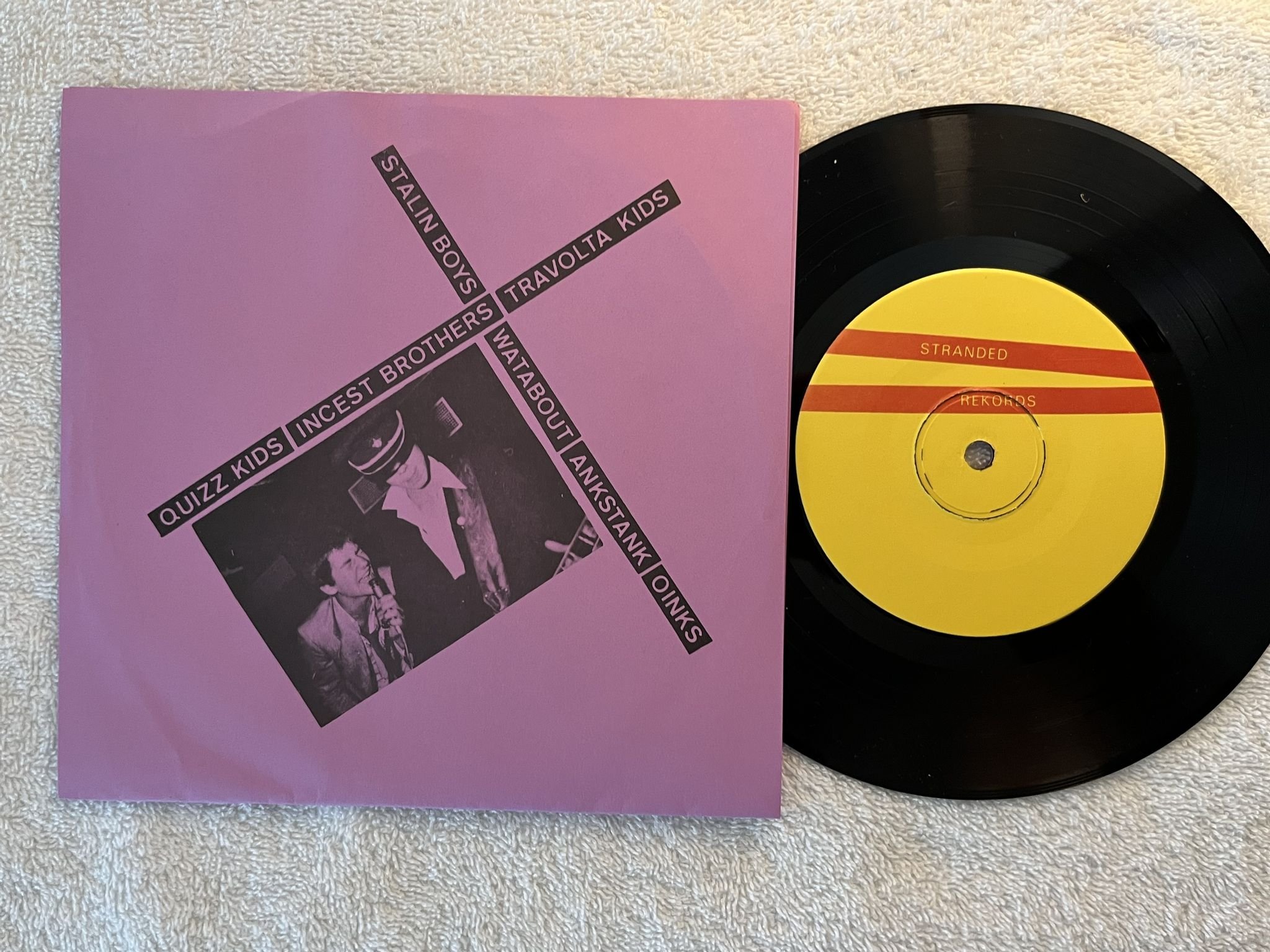 Omslagsbild för skivan V/A Live På Musikverket 7"EP -80 Swe STRANDED REK 01 ***. RARE 45 ***