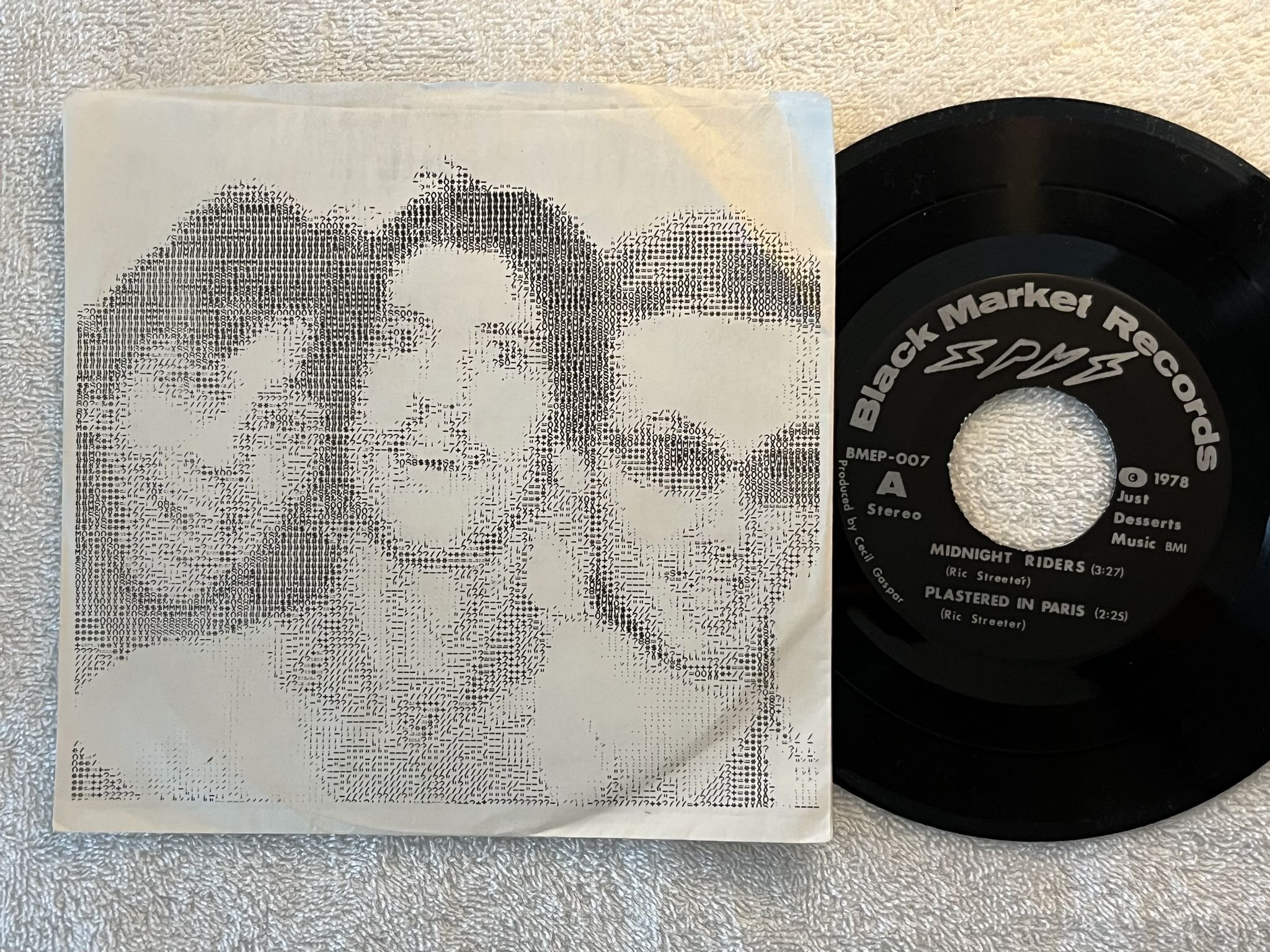 Omslagsbild för skivan SPYS midnight riders 7"ep -78 US BLACK MARKET BMEP-007 ** POWER POP **