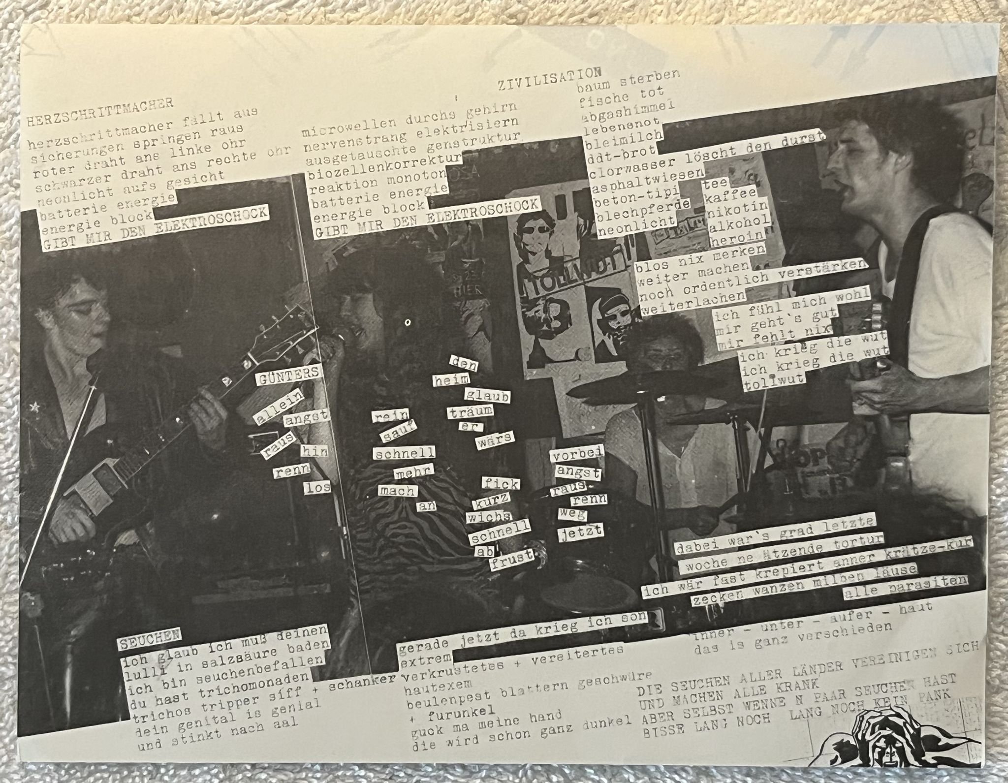 Omslagsbild för skivan TOLLWUT seuchen 7" -81 Ger SPEP 101 ** Punk 45 **