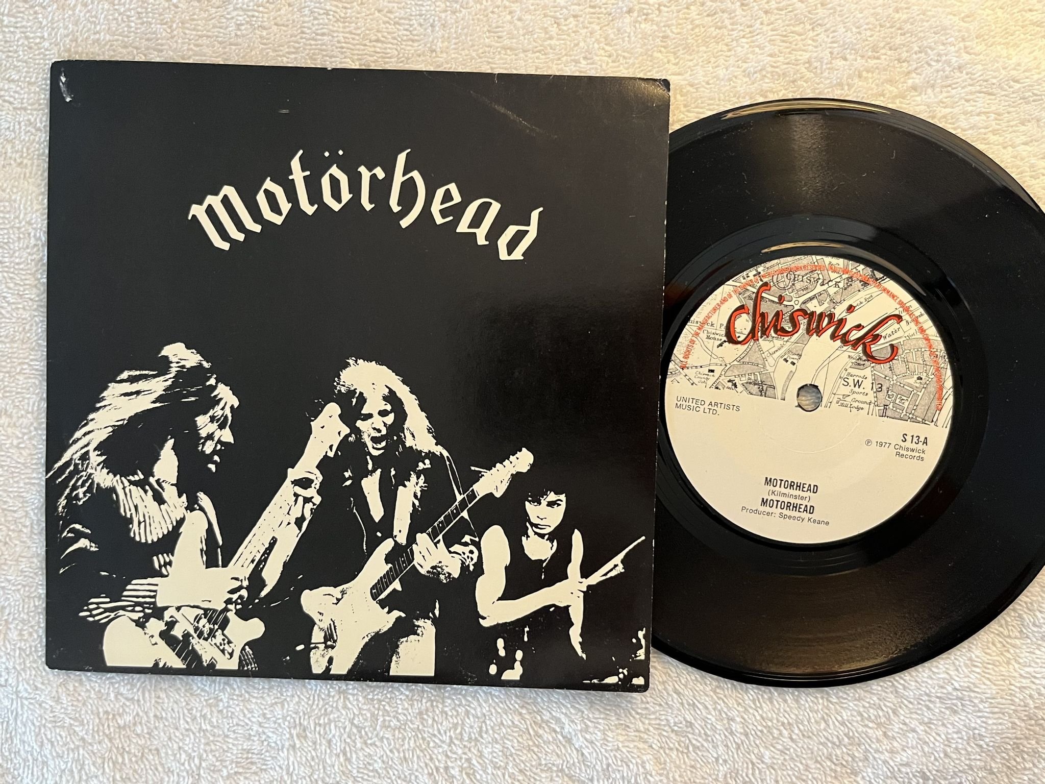 Omslagsbild för skivan MOTÖRHEAD s/t 7"single -77 UK CHISWICK s 13 *** Hard Rock ***