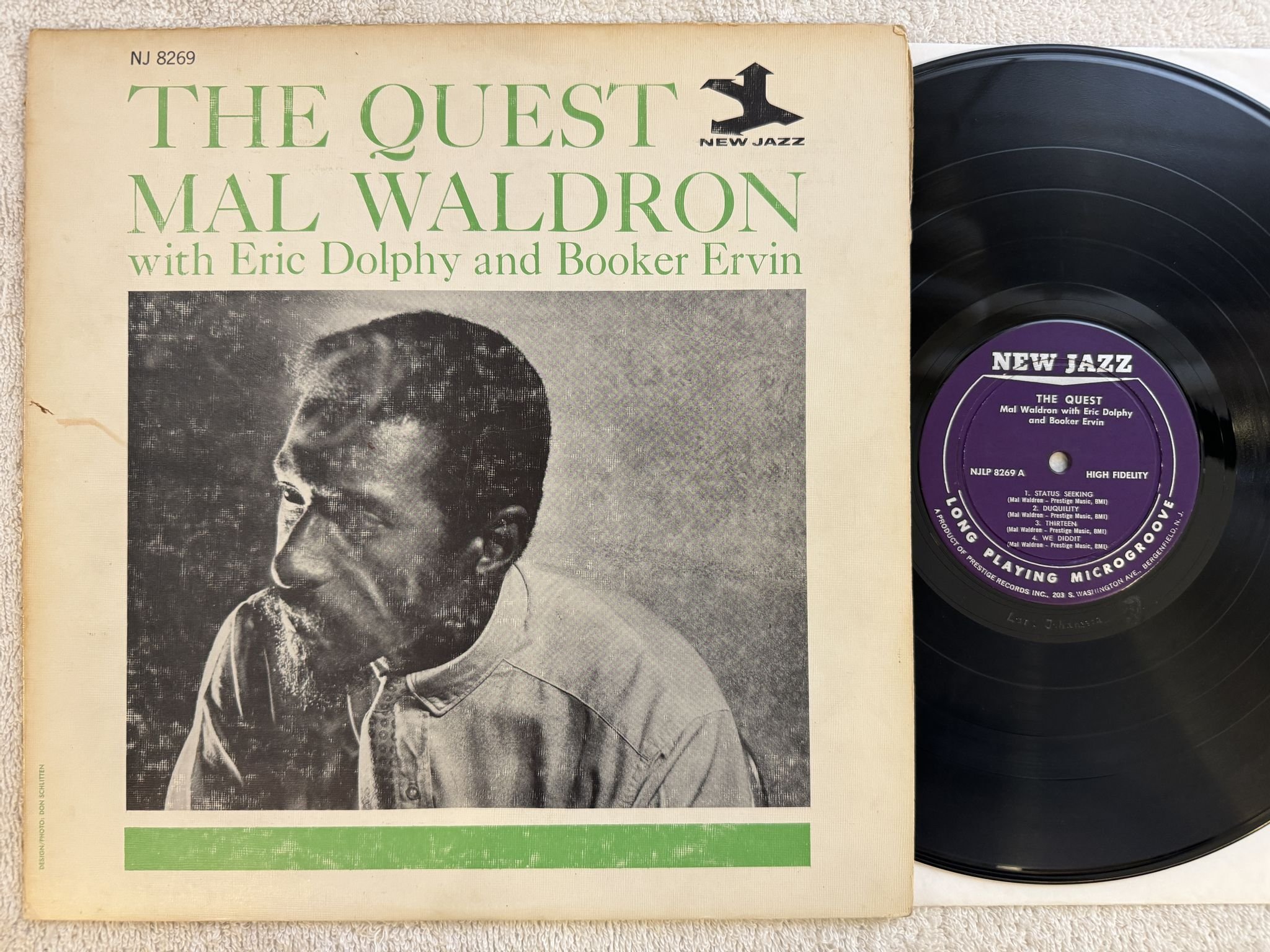 Omslagsbild för skivan MAL WALDRON w/ ERIC DOLPHY the quest LP -62 US NEW JAZZ NJLP 8269 * RARE JAZZ *