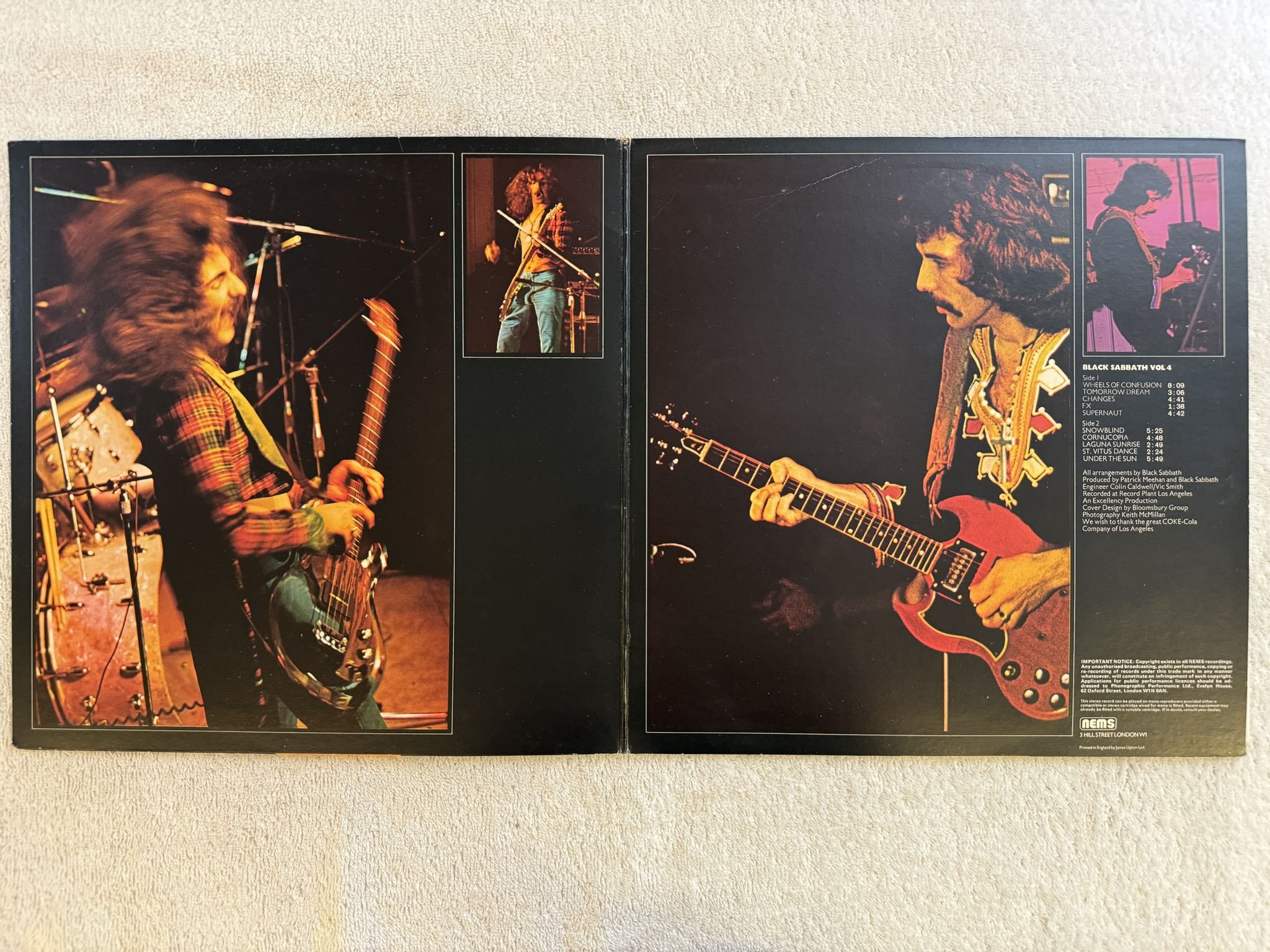 Omslagsbild för skivan BLACK SABBATH vol 4 LP UK NEMS NEL 6005