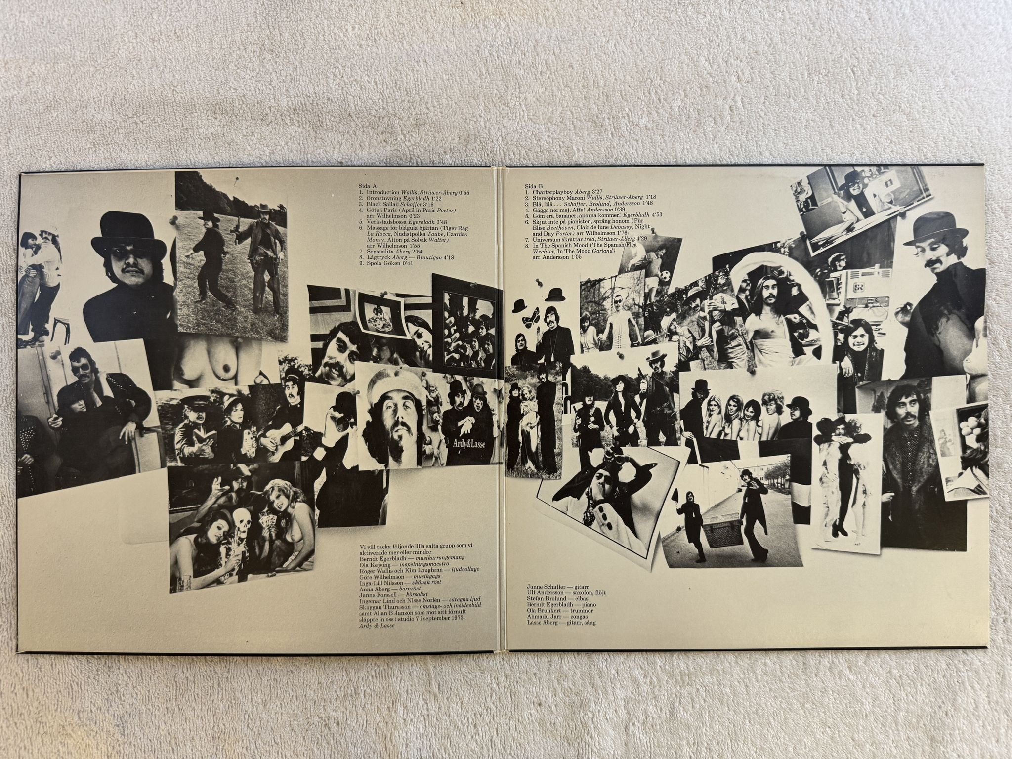 Omslagsbild för skivan ARDY & LASSE öronpaj LP -73 Swe SR RECORDS RHLP 1209