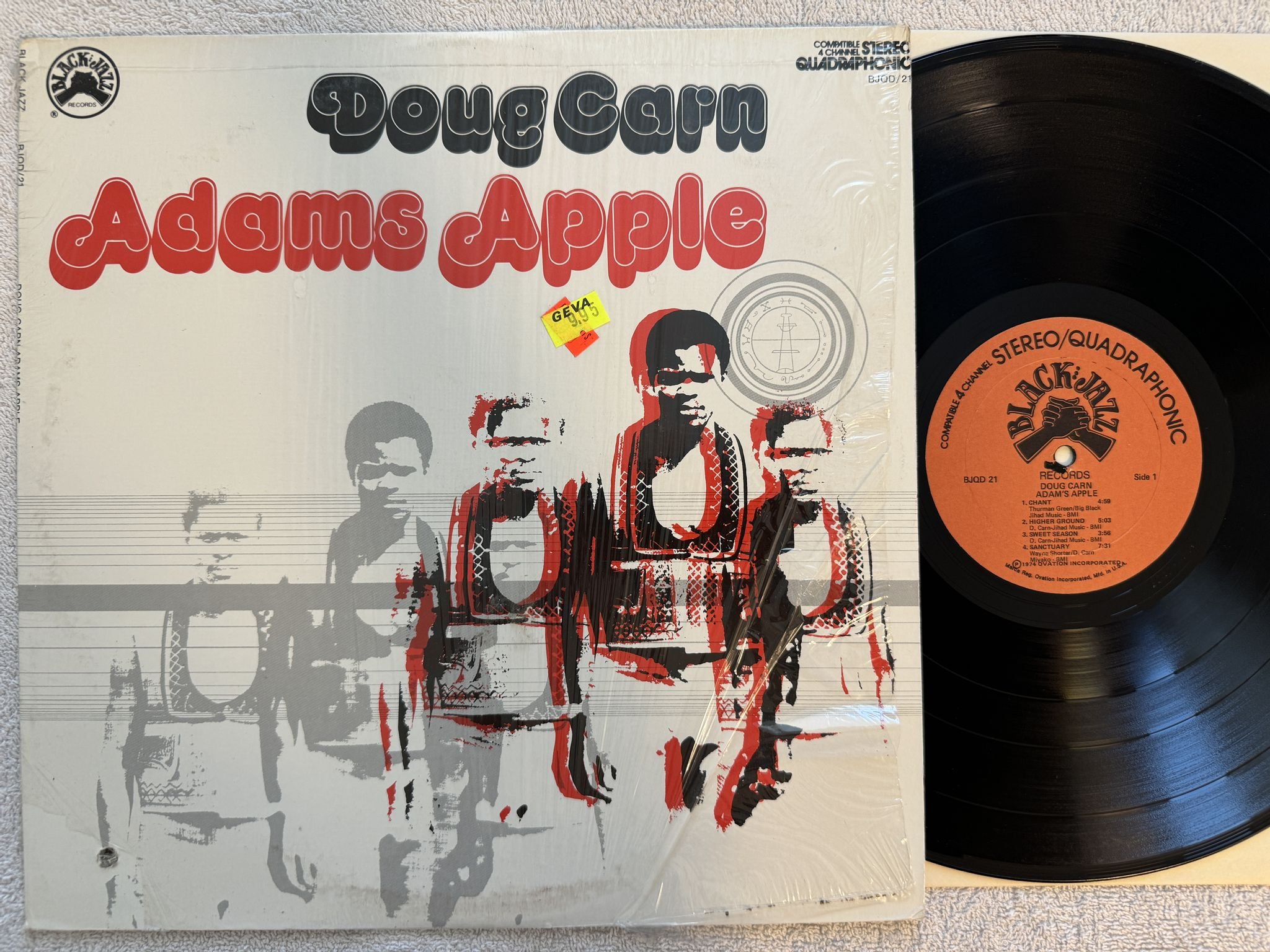 Omslagsbild för skivan DOUG CARN adam's apple LP -74 US BLACK JAZZ BJQD/21 ** SOUL-JAZZ **