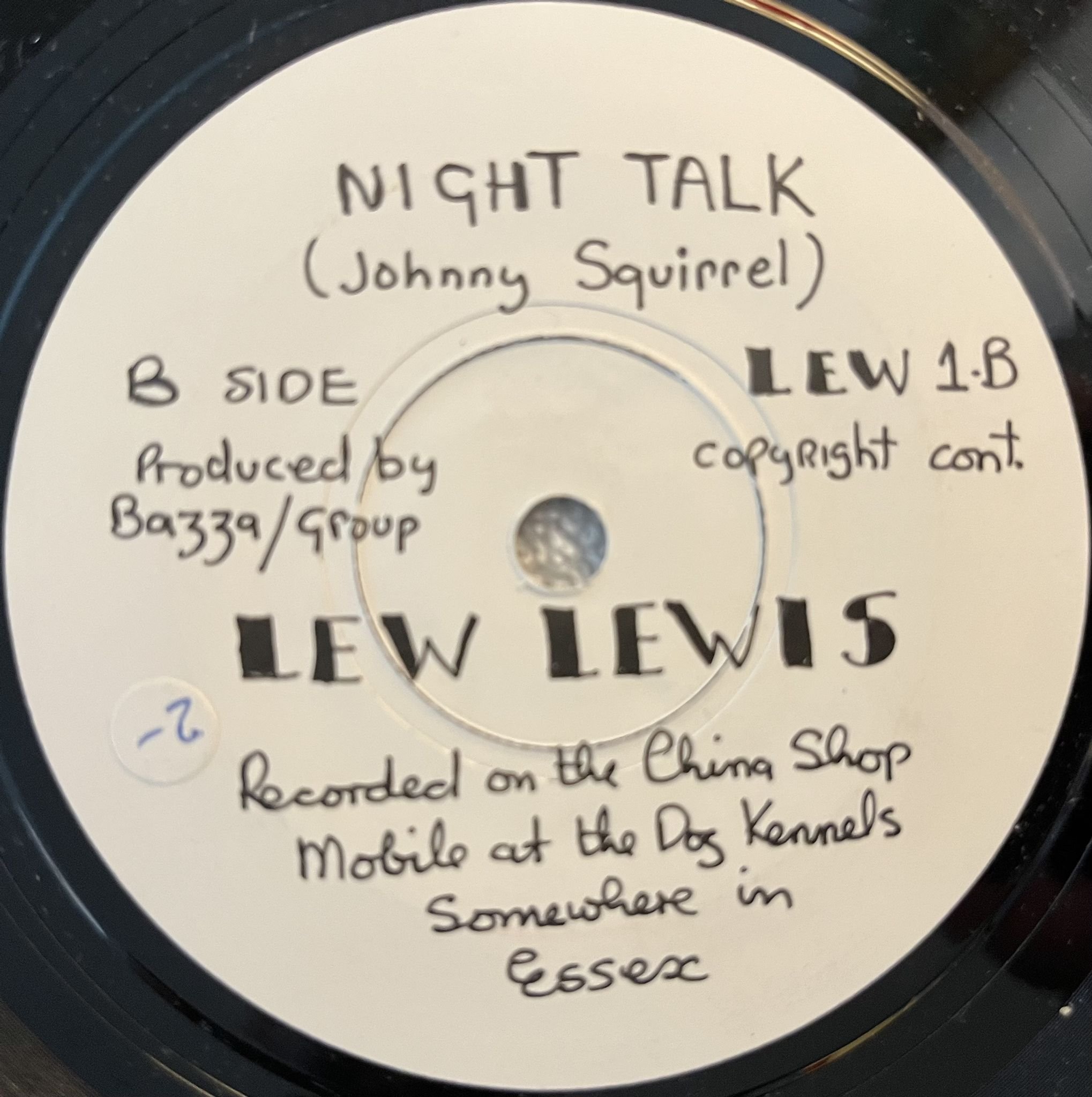 Omslagsbild för skivan LEW LEWIS lucky seven 7" UK -78 Self released LEW1