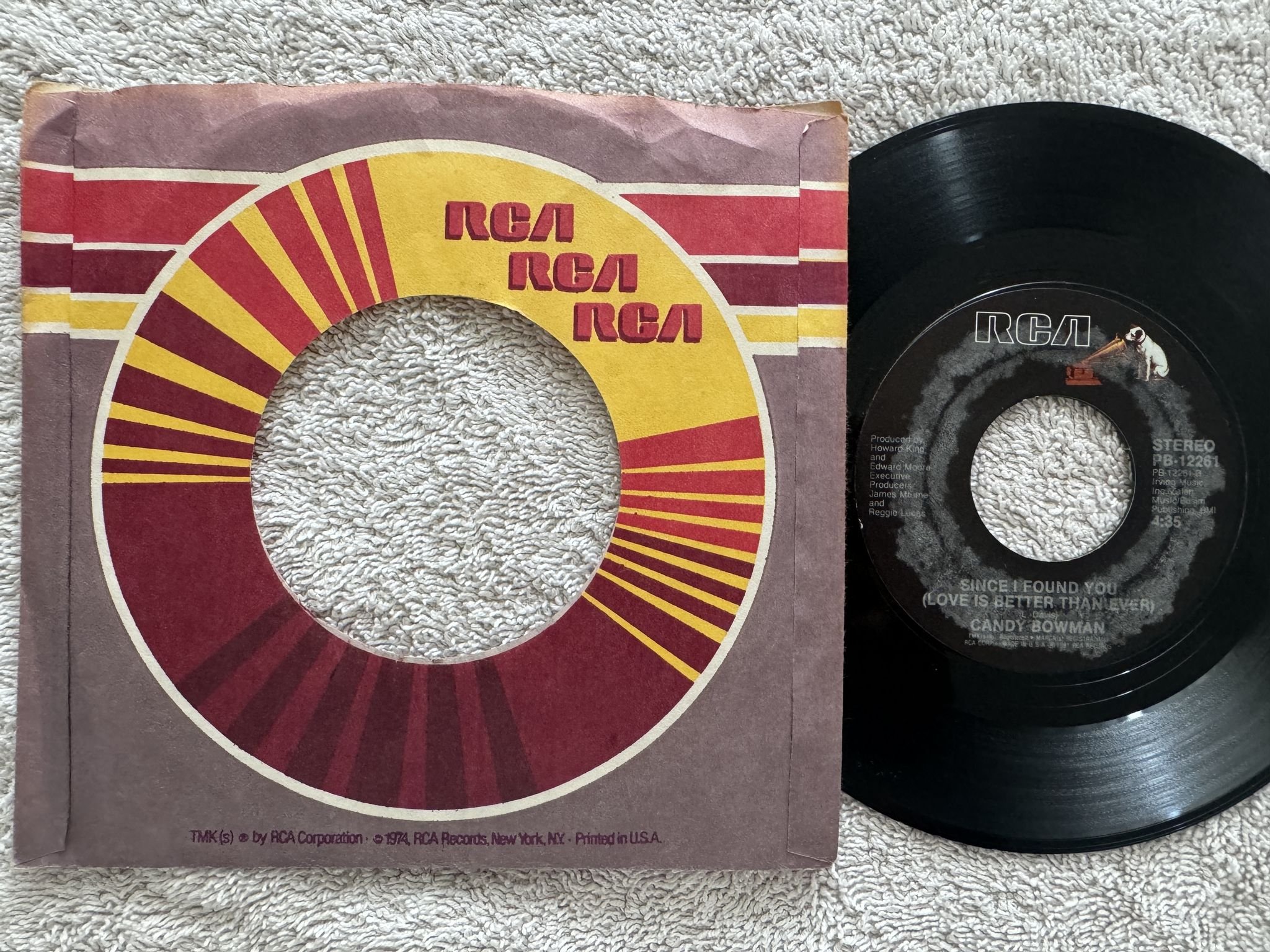 Omslagsbild för skivan CANDY BOWMAN I Wanna Feel Your Love 7" -81 US RCA PB 12261 ** RARE DISCO FUNK **