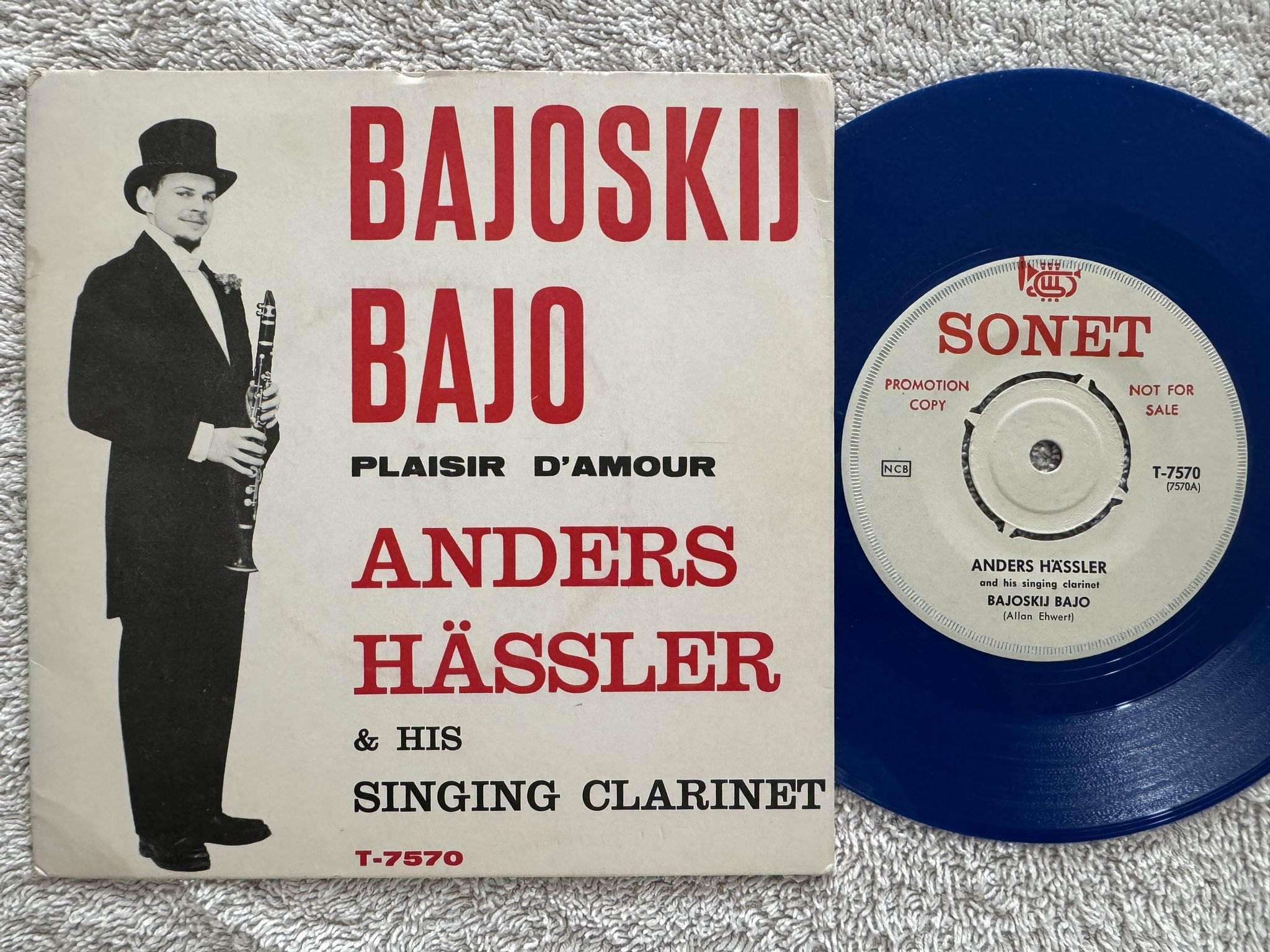 Omslagsbild för skivan ANDERS HÄSSLER Bajoskij Bajo 7" -63 SONET T-7570 *** RARE PROMO ***